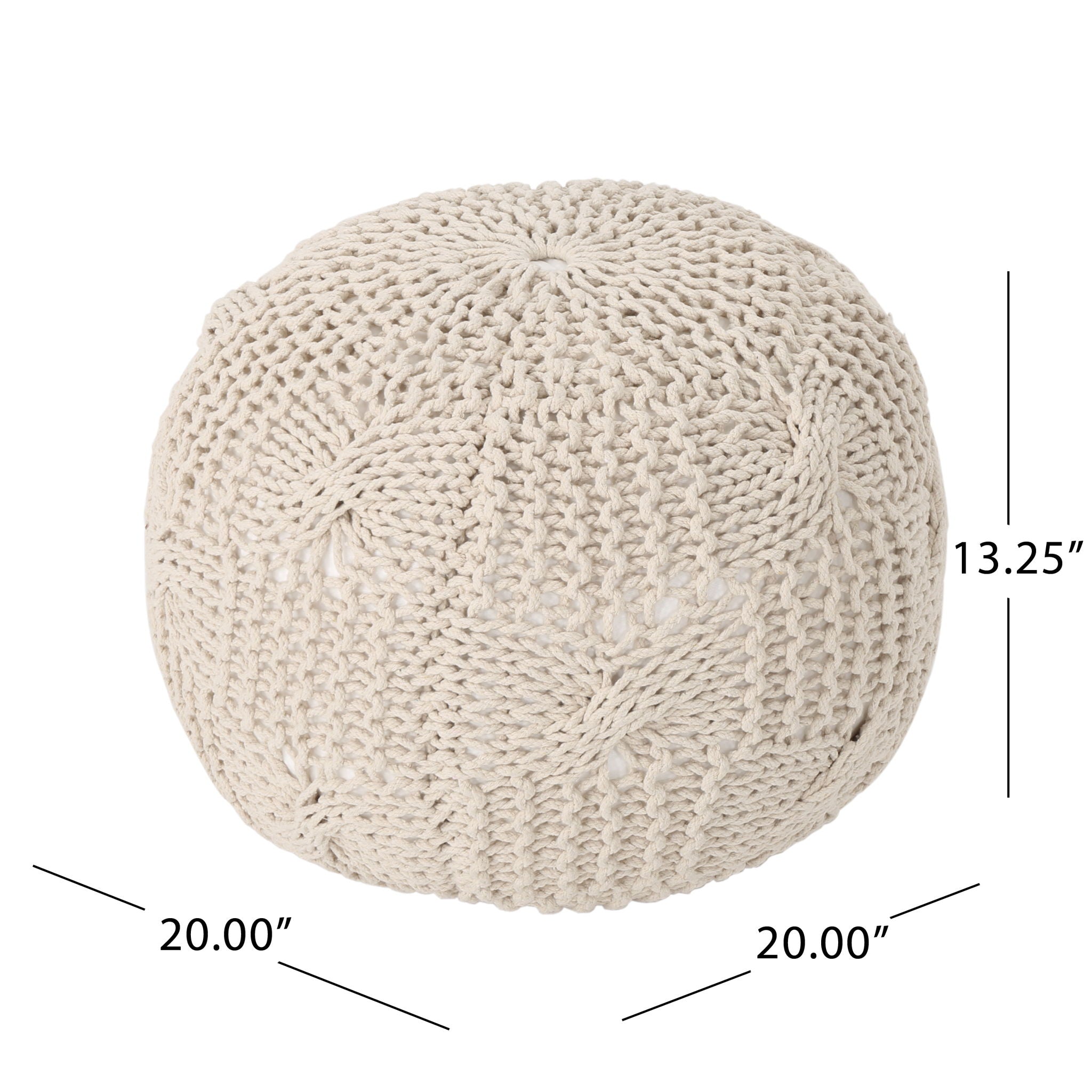 Bordeaux - Knitted Round Pouf