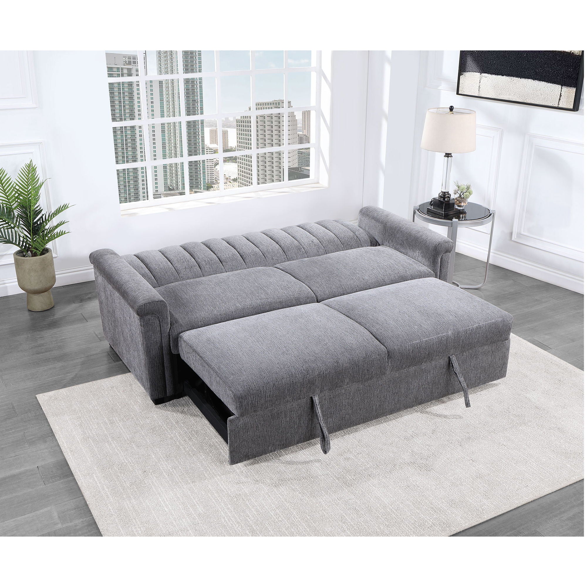 Kona - Pull Out Sofa - Dark Gray