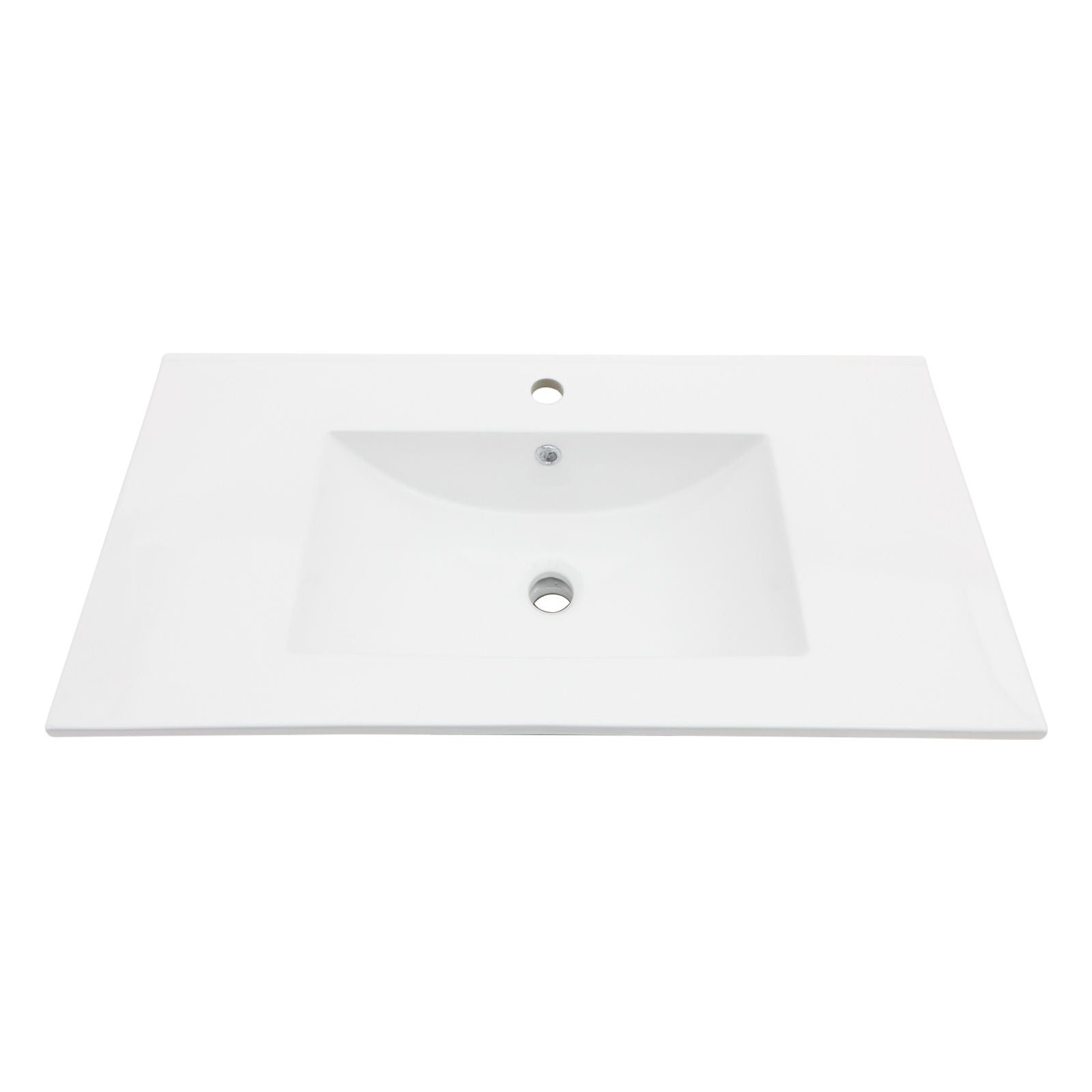 Premium Rectangular Vanity Top With Single Faucet Hole And Overflow