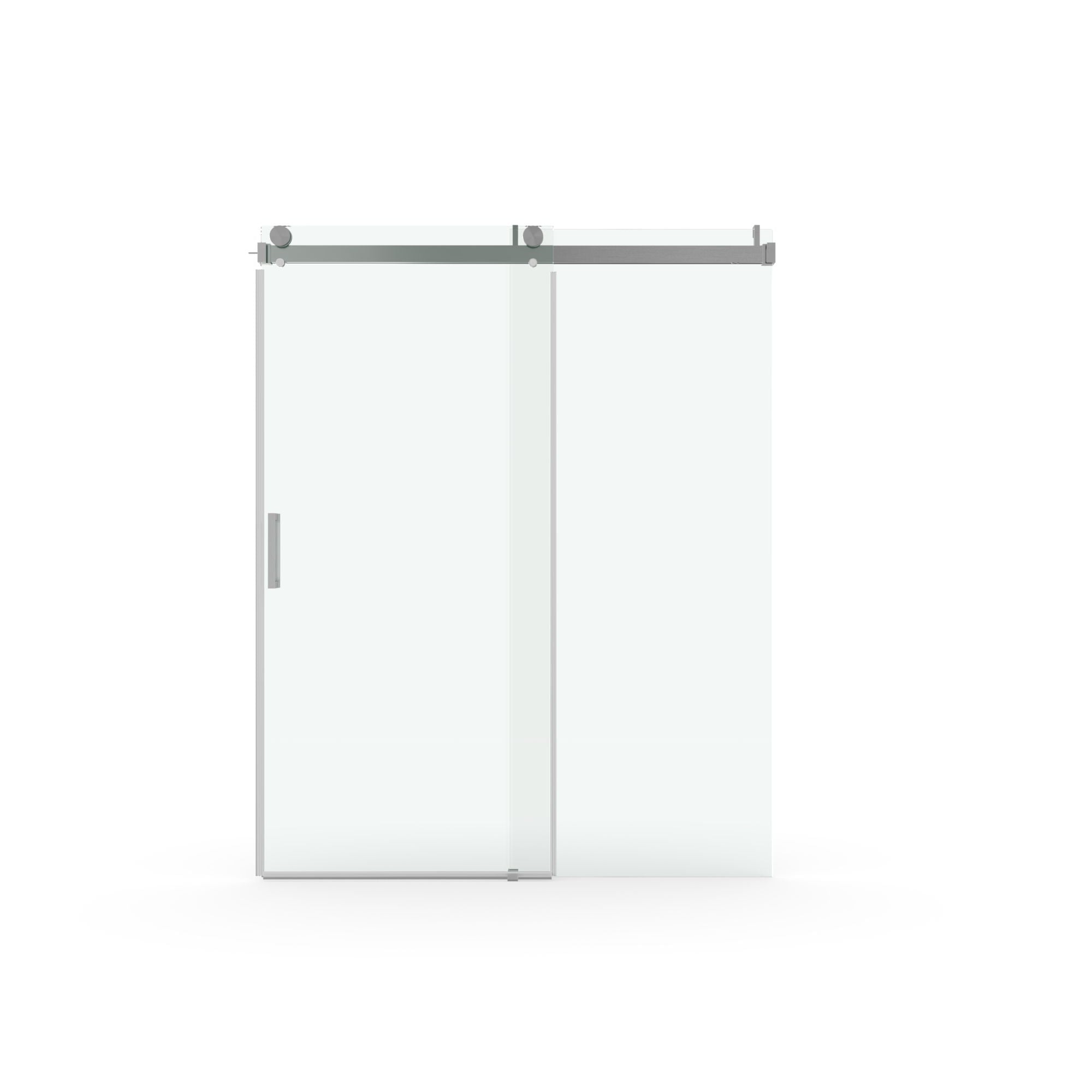 Frameless Soft-Closing Shower Door, 1/4" (6 Mm) Tempered Glass Single Sliding With Explosion Proof Coating