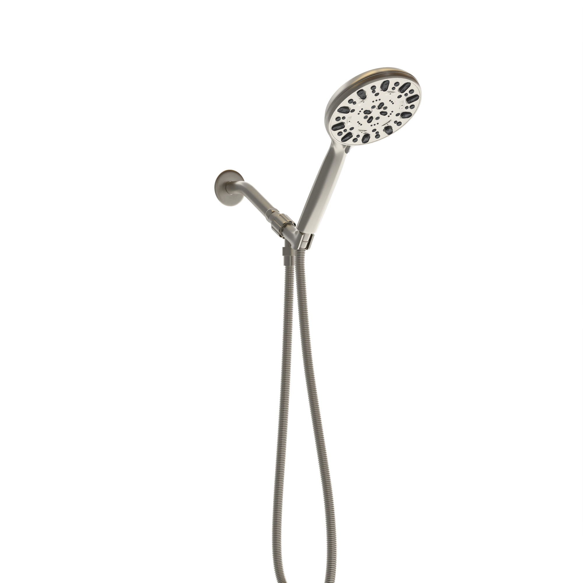 Multi Function Adjustable Hand Shower 7 Function Hand Shower, Wall Mounted - Brushed Nickel