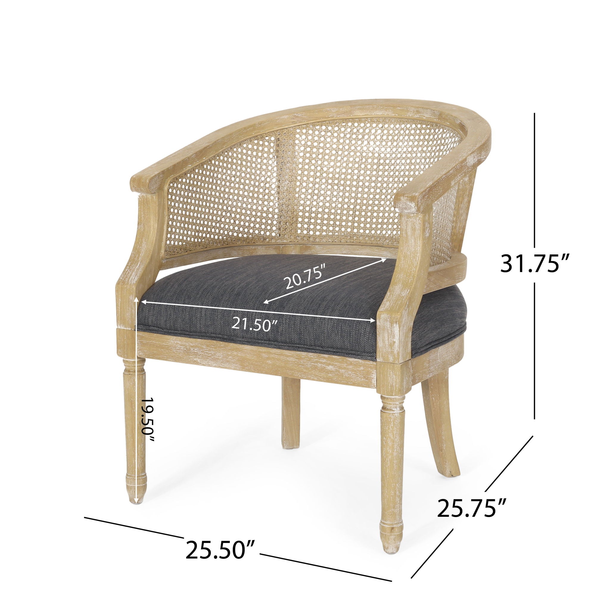 Curved Backrest Accent Chair