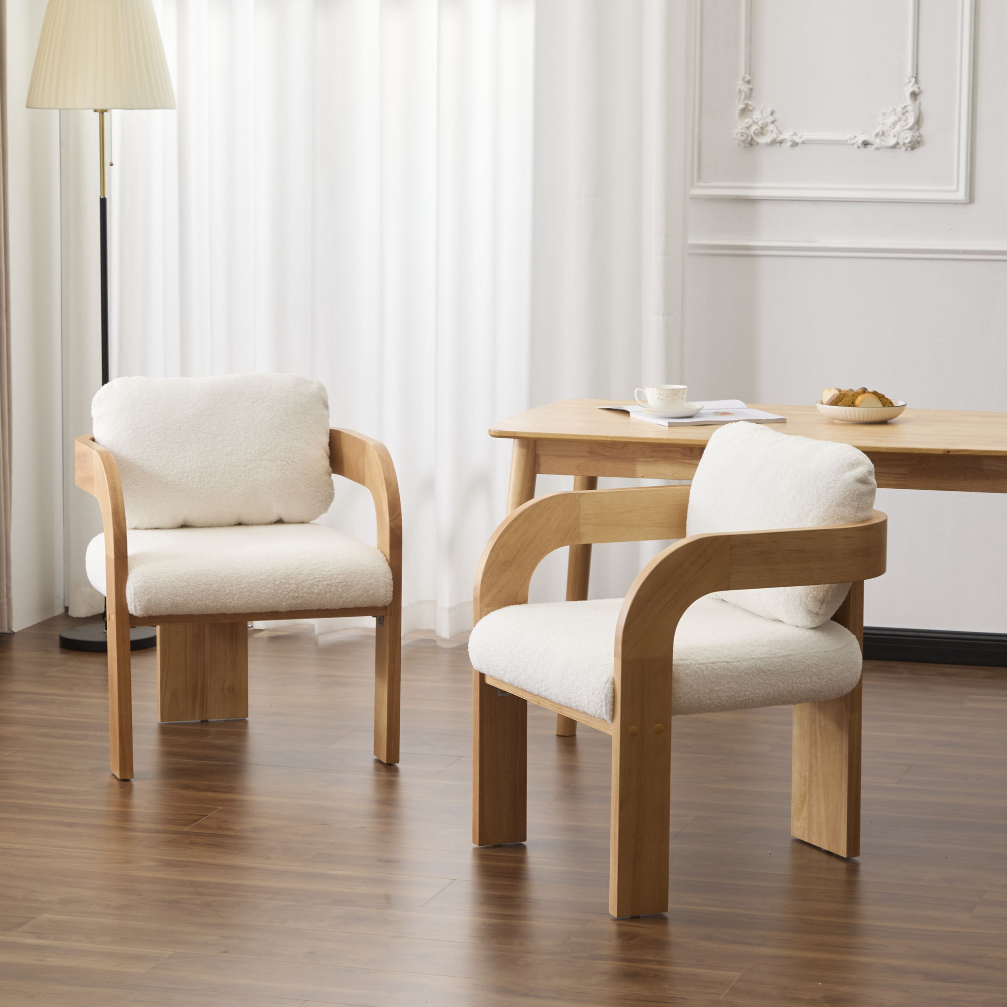 Dining Chairs With Pillow Back (Set of 2)