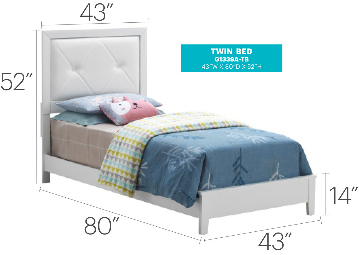Padded Headboard Bed