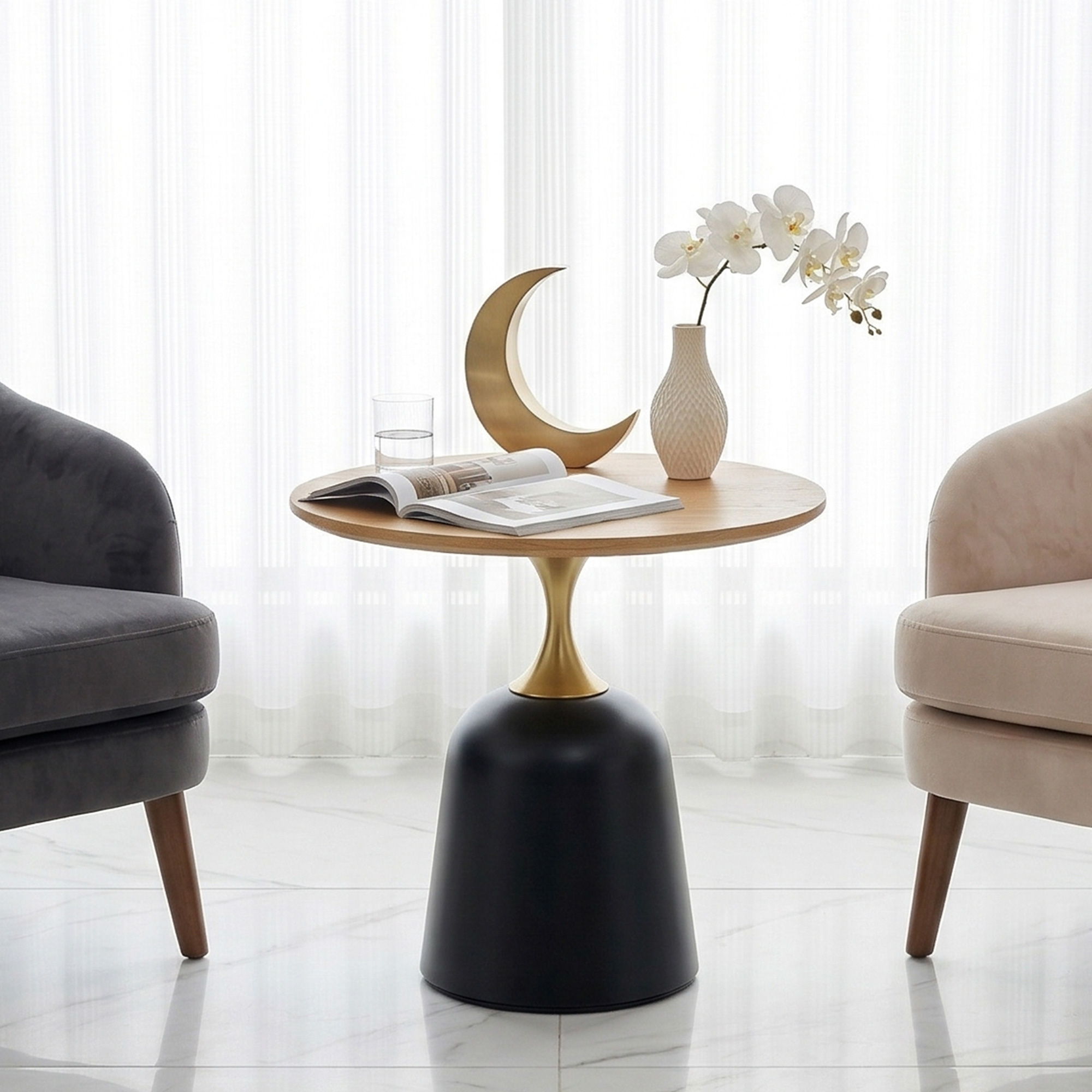Nordic Circular Coffee Table For Living Room