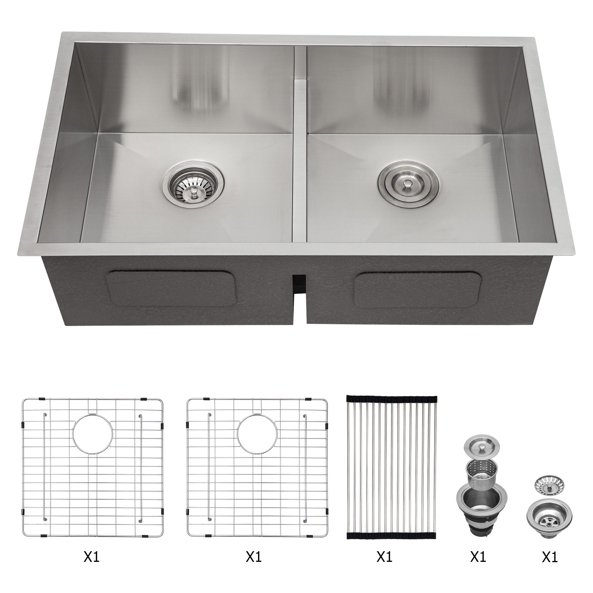 Modern Double Bowl Undermount Sink Design With 10" Deep Basins