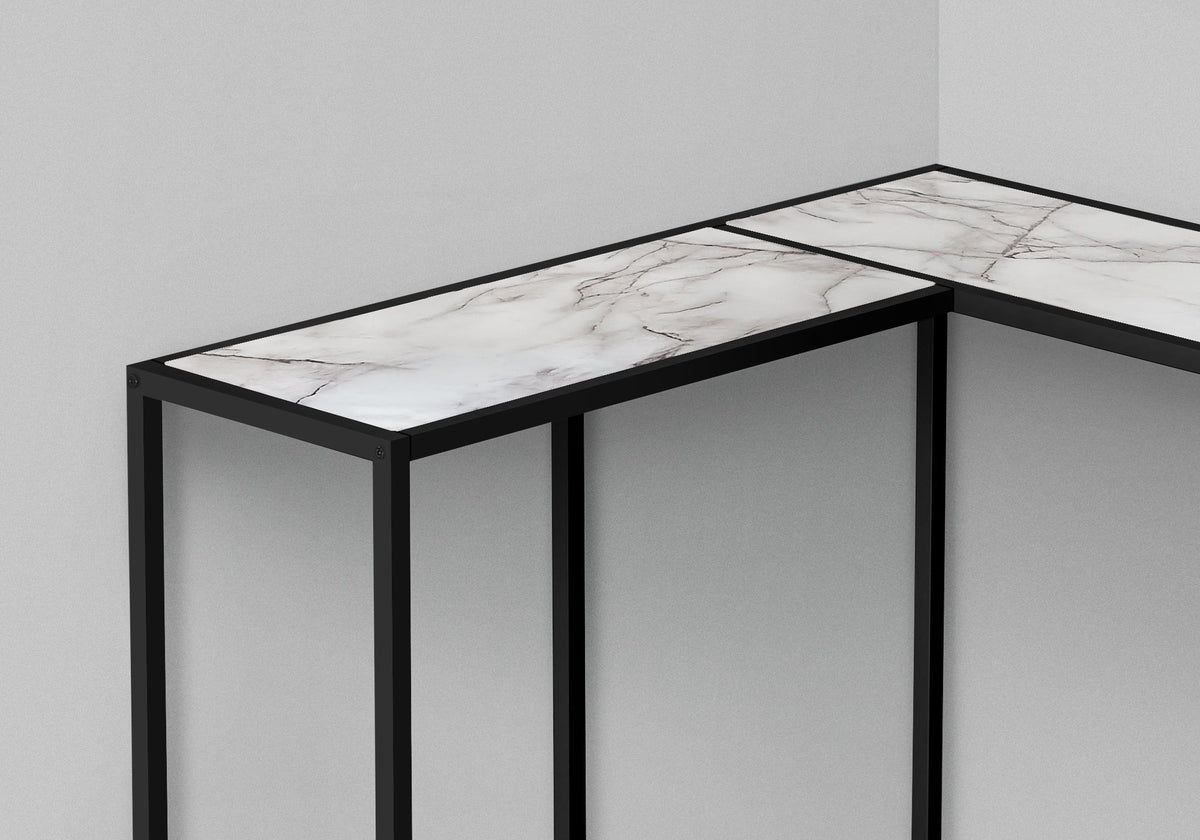 Corner Accent Console Table For Entryway - White