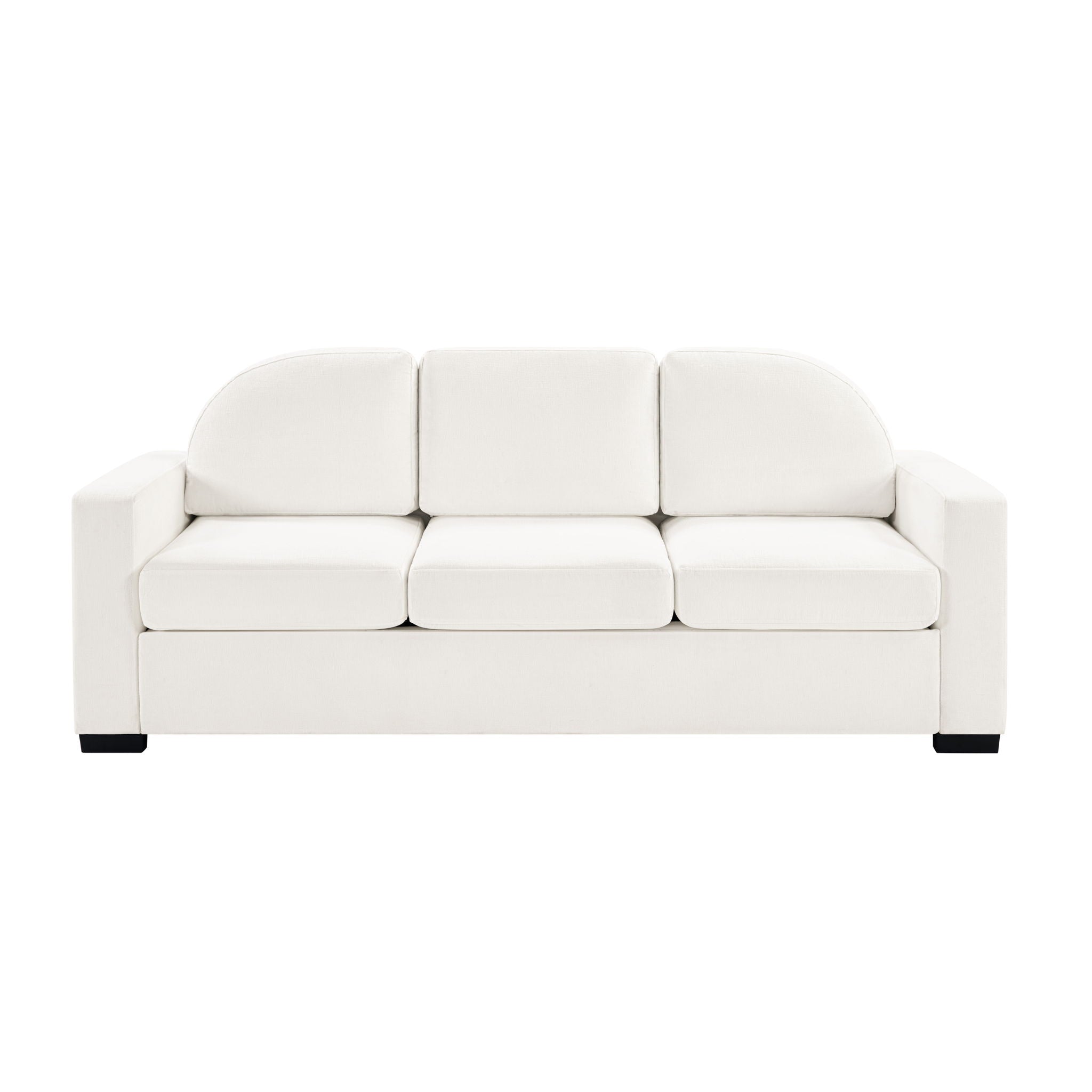 Modern 3 Seater Sofa With Curved Backrest