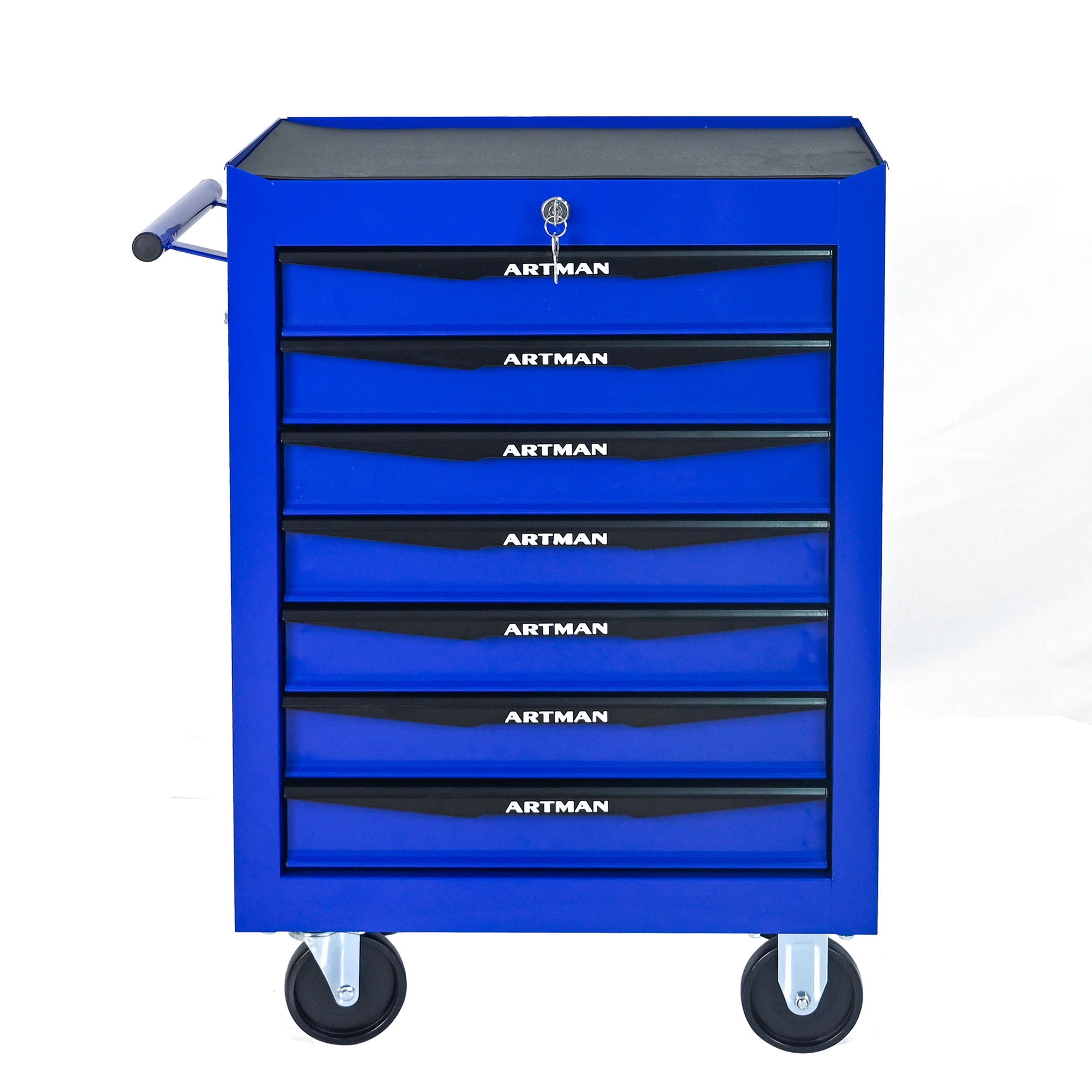 Rolling Metal Tool Chest With Drawers, Steel Storage Cabinet With Ball Bearing Slides