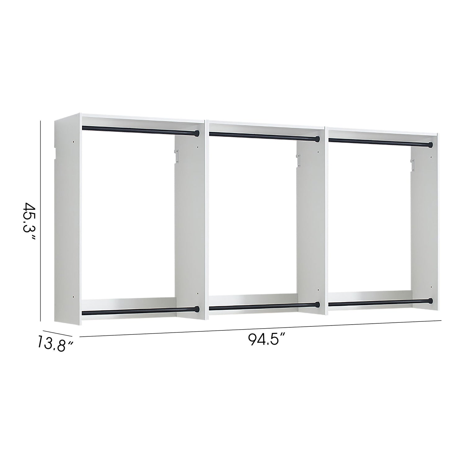 Devi - Wall Mounted Wood Closet System, Modular Units