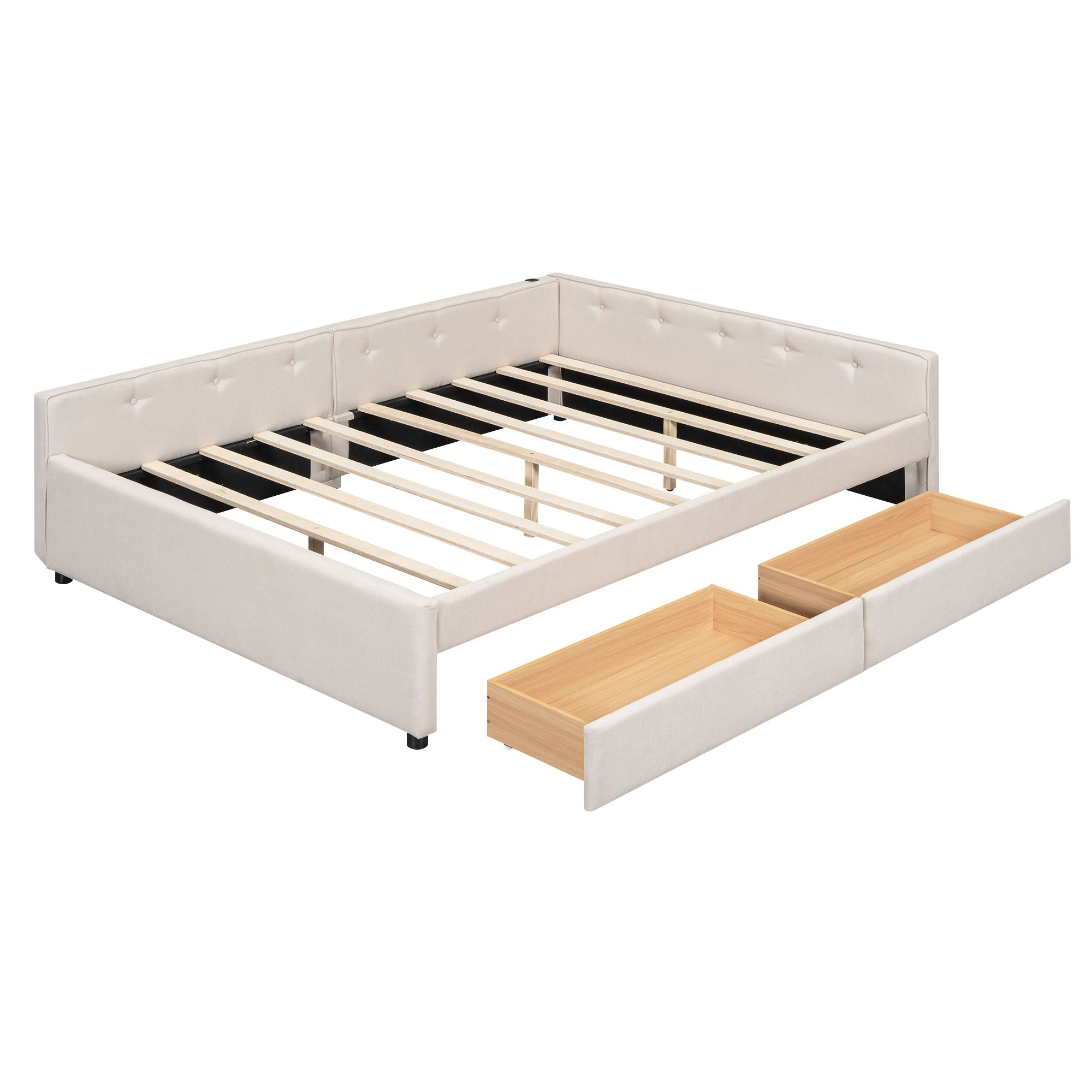 Platform Bed With USB Ports