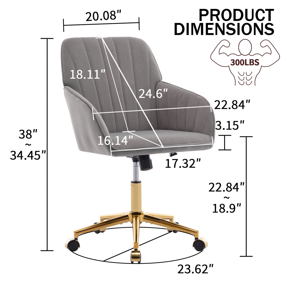 Adjustable Ergonomic Swivel Office Chair