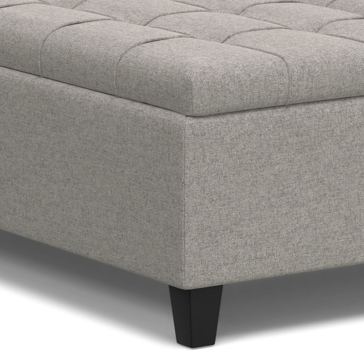 Harrison - Large Square Coffee Table Storage Ottoman - Gray
