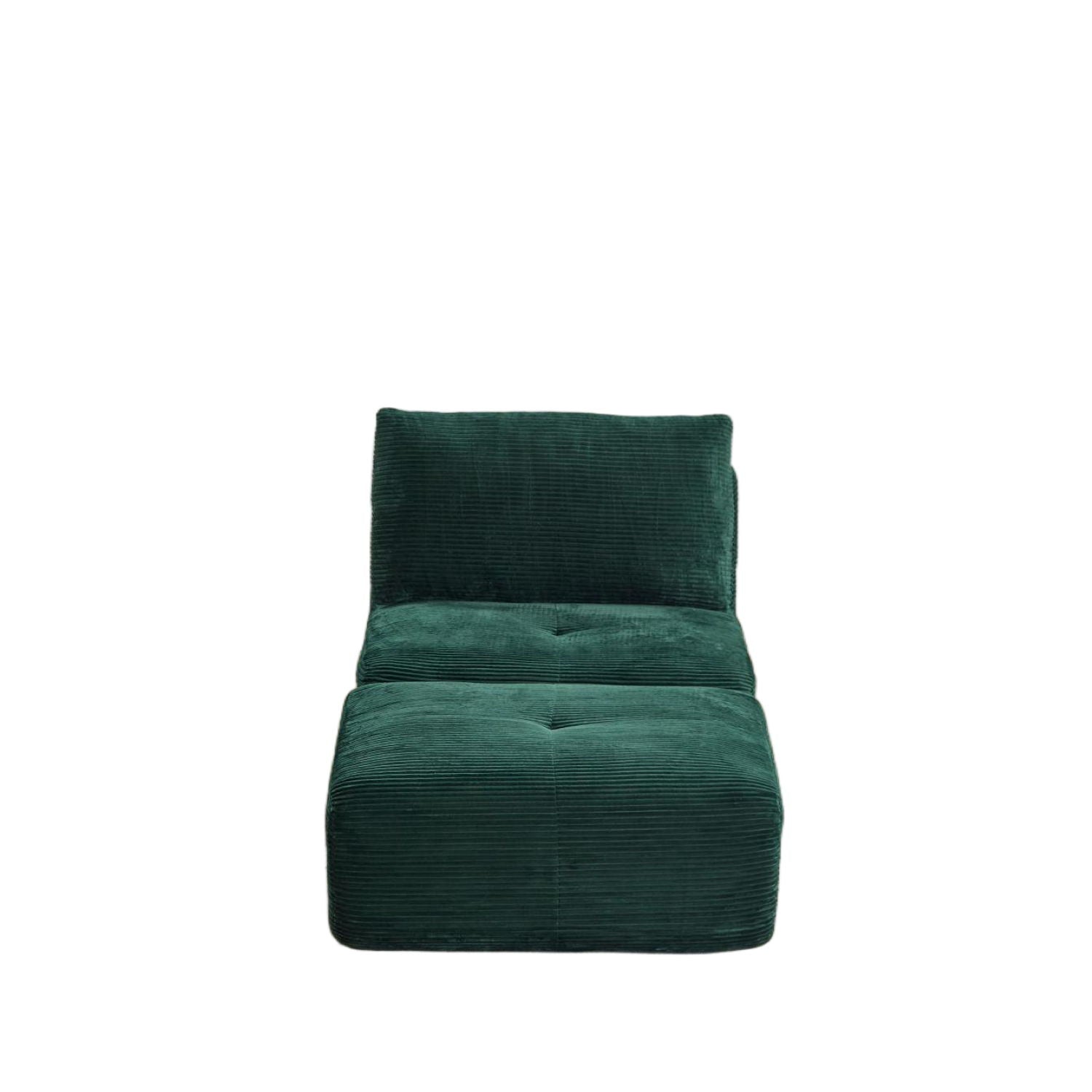 Single Chaise Longue With Movable Ottoman For Living Room