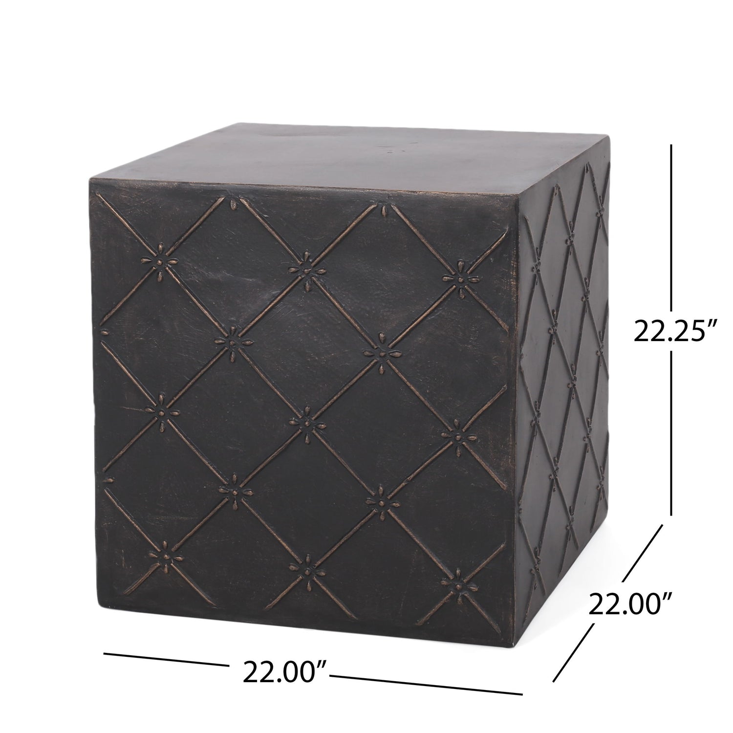 Outdoor Lightweight Concrete, Side Table - Copper