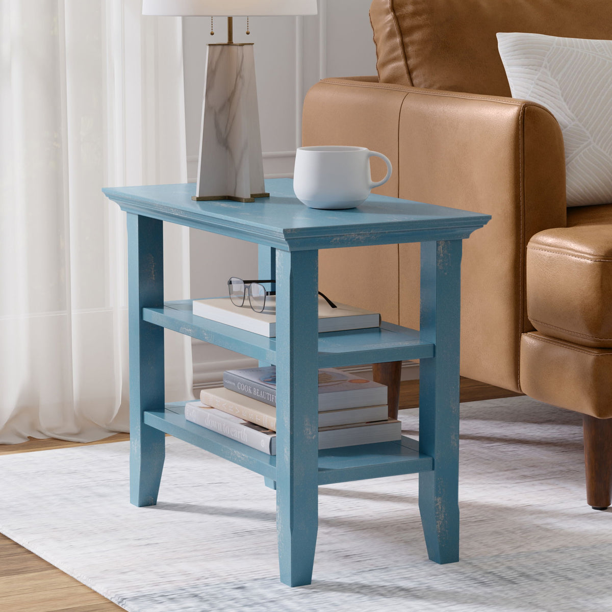 Acadian - Narrow Side Table, Handcrafted