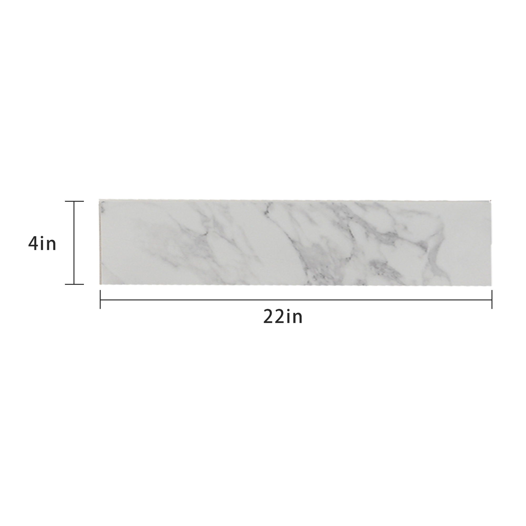 Engineered Marble Stone Bathroom Sink Side Splash - Bianco Carrara Wenato