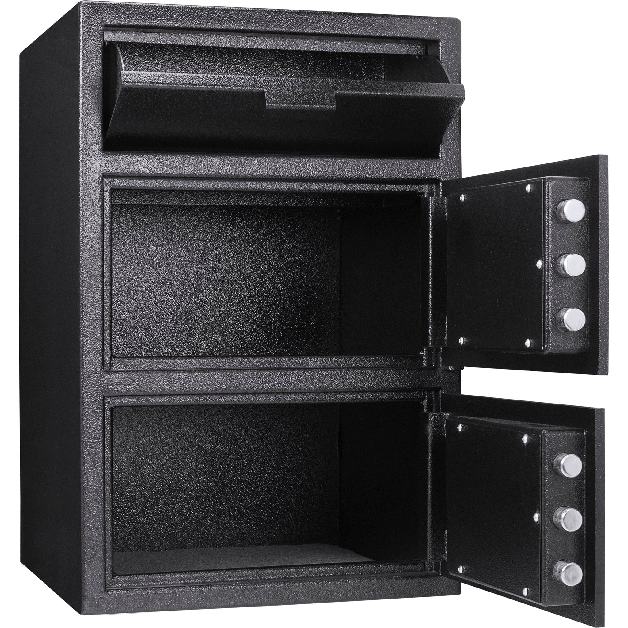 Digital Keypad 2 Lock Depository Safe 1 6 2 Cubic Ft - Black