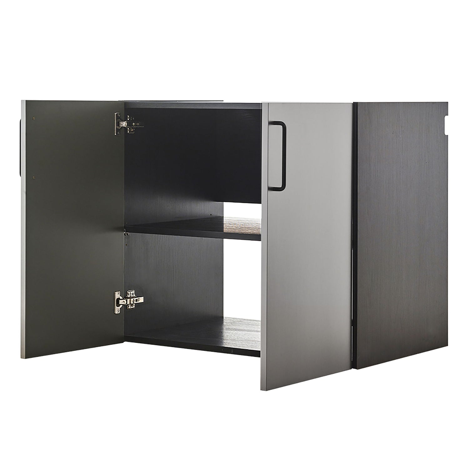 Astro Series - Metal Wall Mounted Base Door Storage Cabinet - Metallic Gray