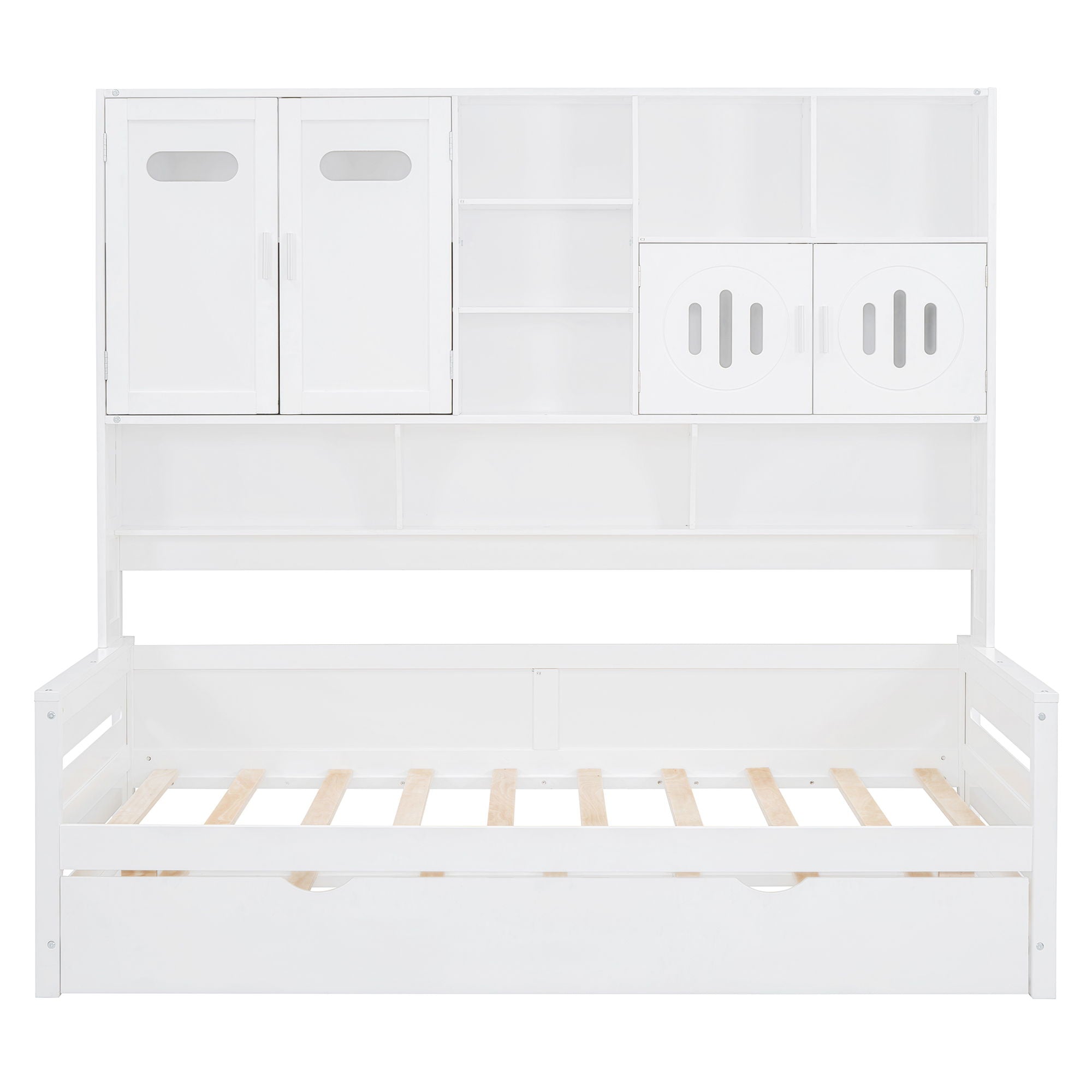 Daybed & All-In-One Cabinet And Shelf