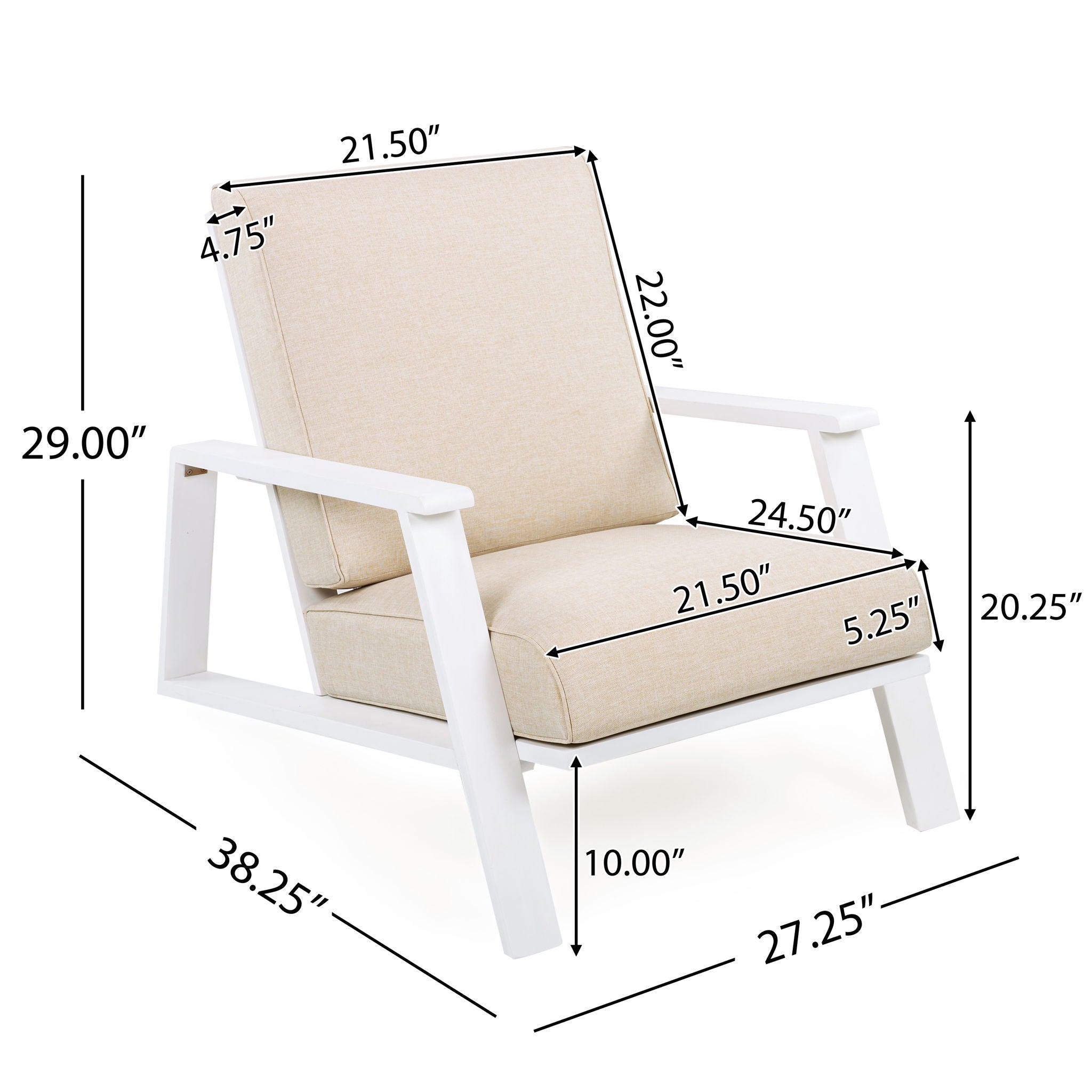 Outdoor Patio Lounge Chair (Set of 2)