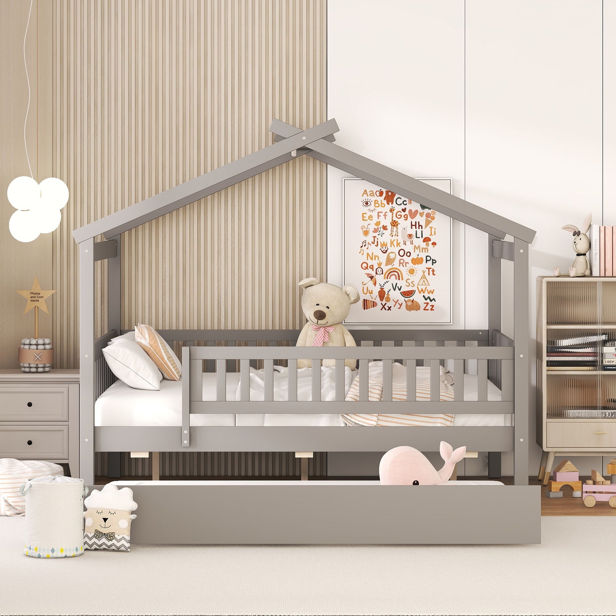 Creativity House Bed With Twin Size Trundle