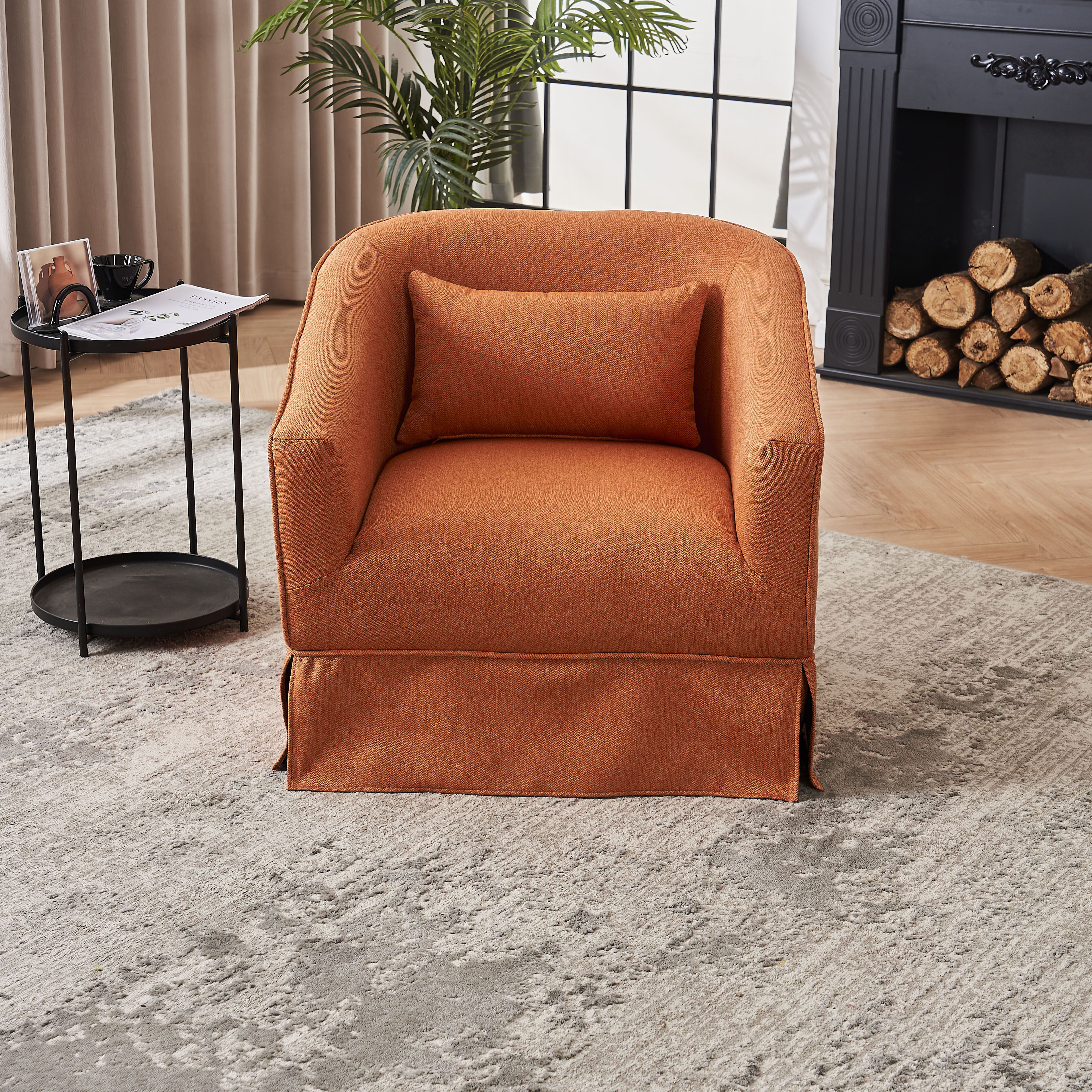 Swivel Accent Chairs Armchair For Living Room, Round Barrel Chairs