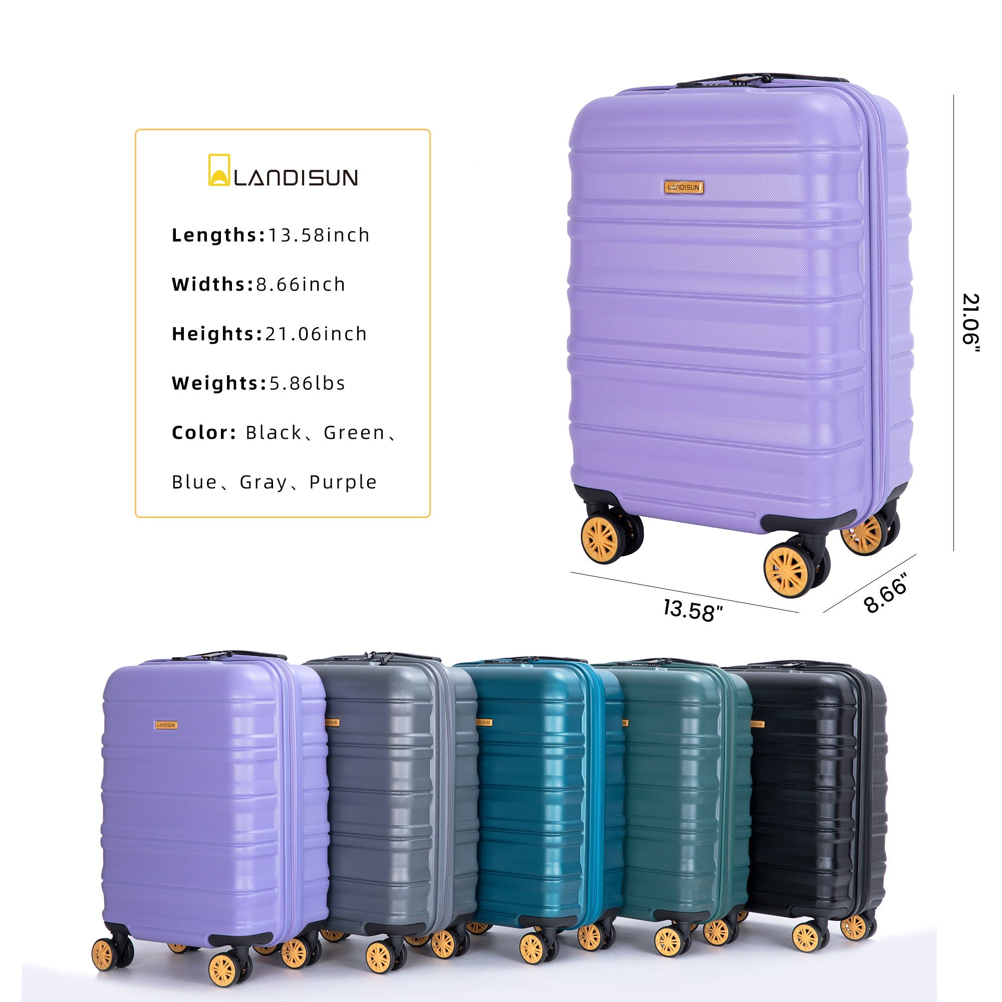 Carry On Luggage Suitcase With Tsa Approved With Wheels