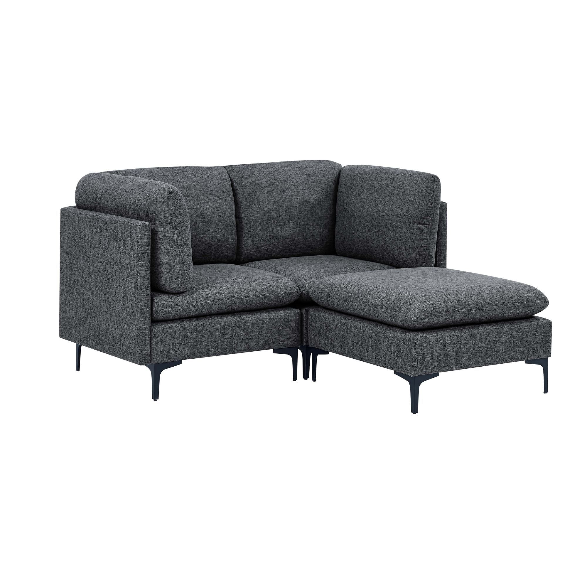 Upholstered Modular Sectional & Tall Legs