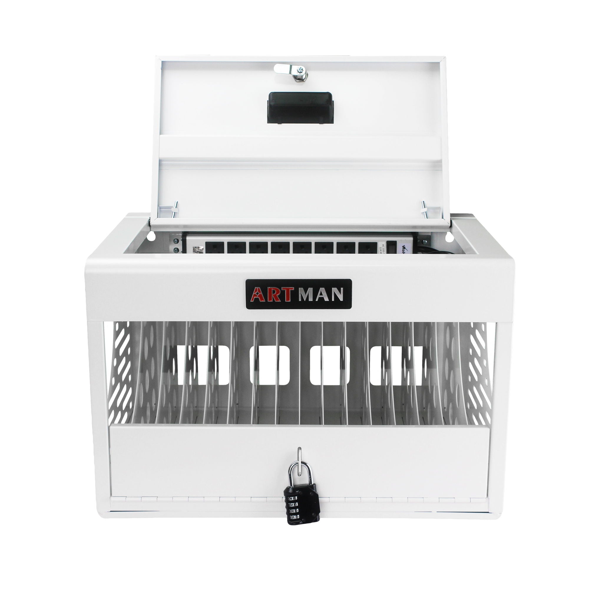 16 Bay Charging Cabinet For Laptop book, Locking Charging Station