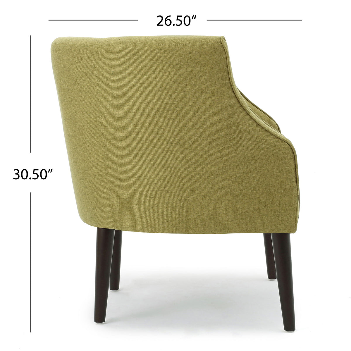 Contemporary Upholstered Club Chair With Button Tufting