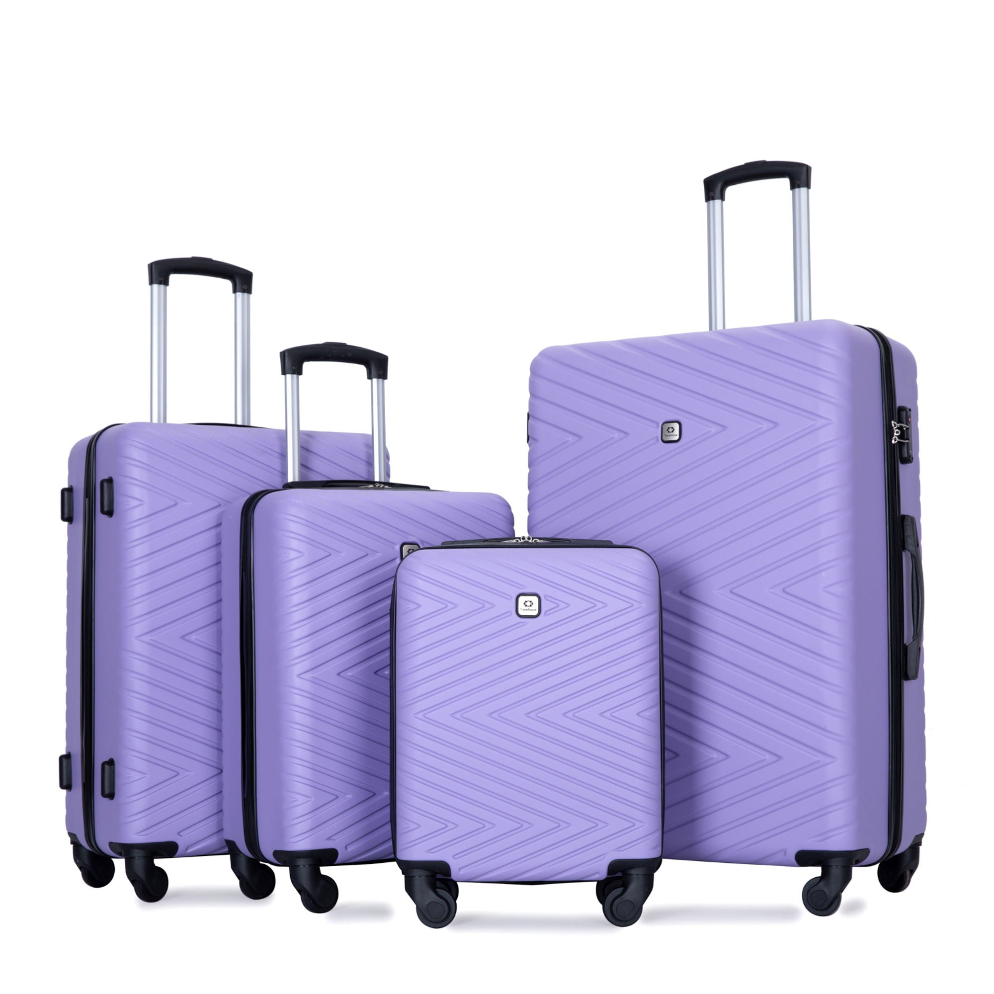 Luggage 4 Piece Lightweight Suitcase With Rotating Wheels With Tsa Lock,