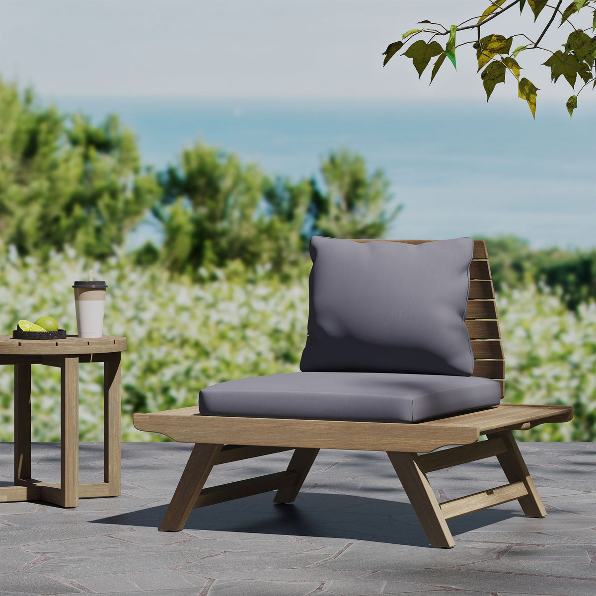 Sedona - Outdoor Club Chair With Slatted Design