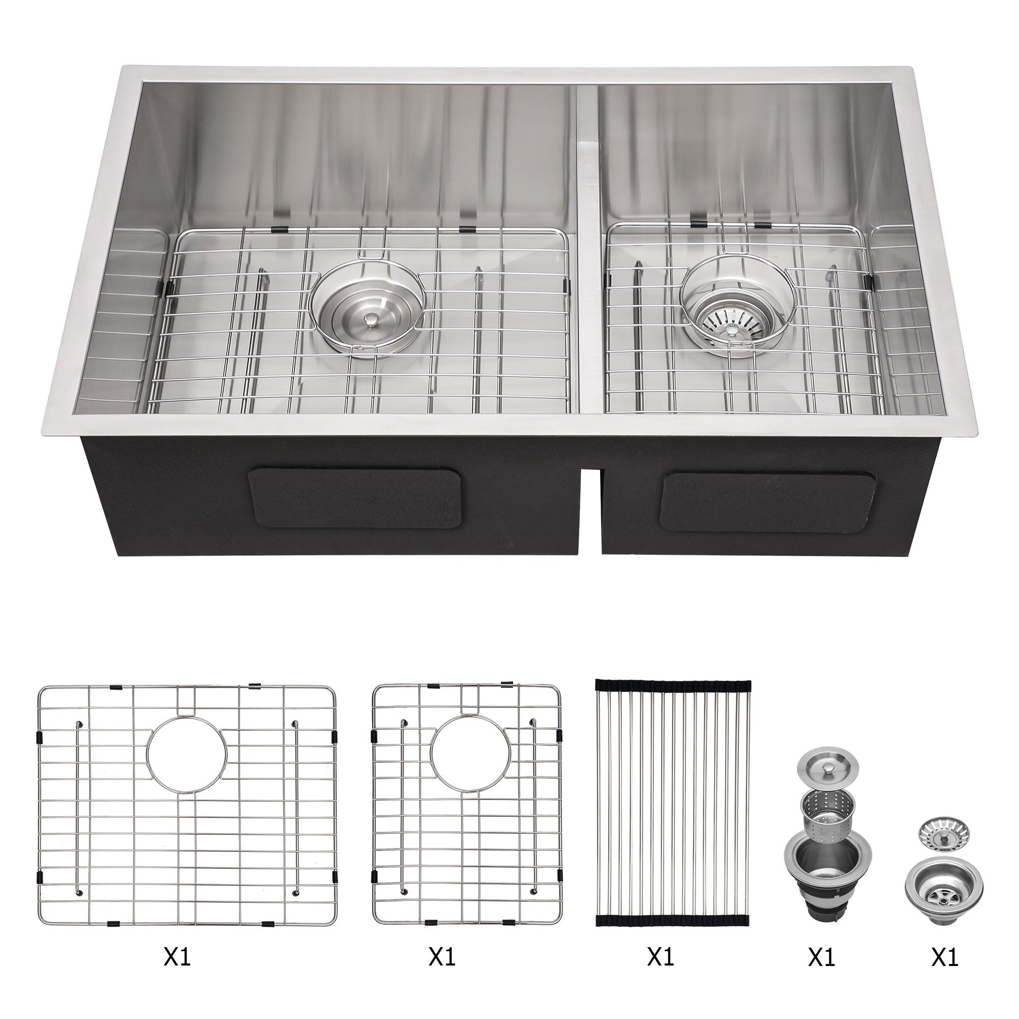 Modern Double Bowl Undermount Sink Design With 10" Deep Basins