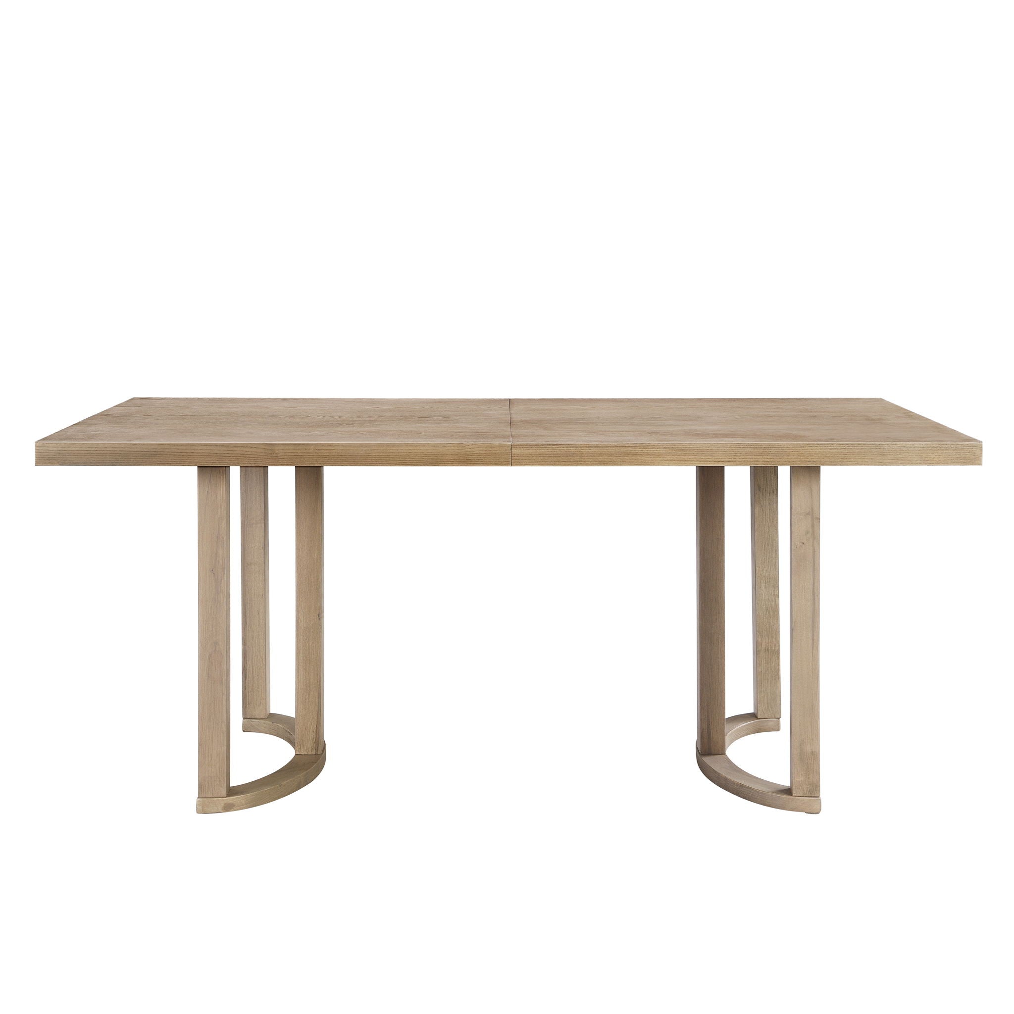 Contemporary 69 Inches Dining Table With U Shaped Trestle Base - Light Ash