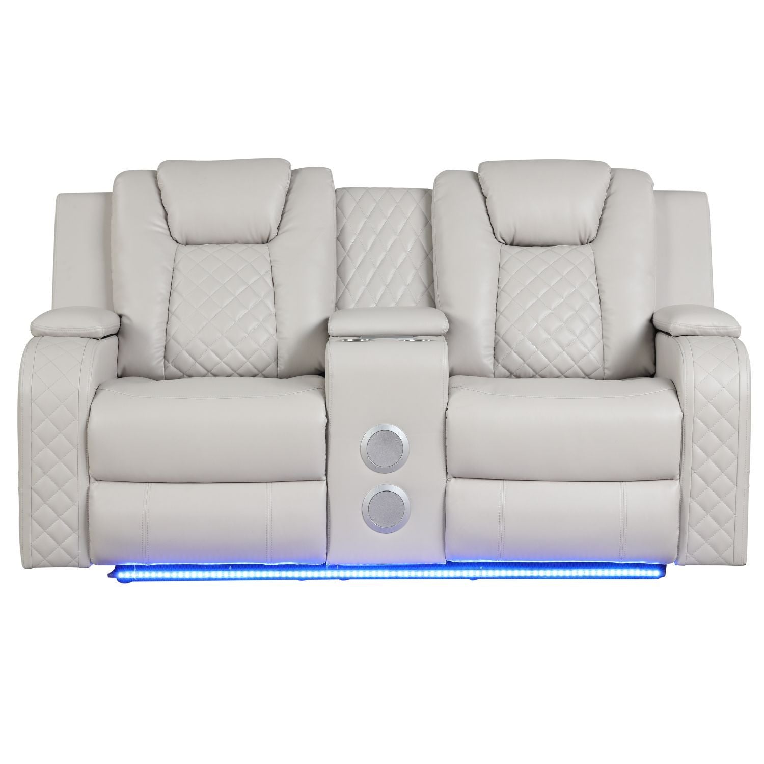 Benz - Power Reclining Loveseat With LED Lighting And Built In USB