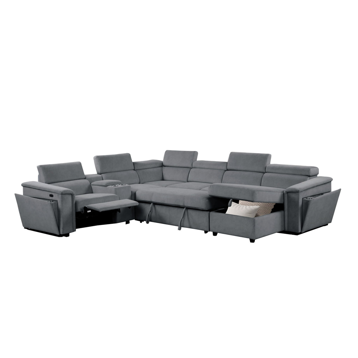 Harvey - Power Recliner Sleeper Sectional