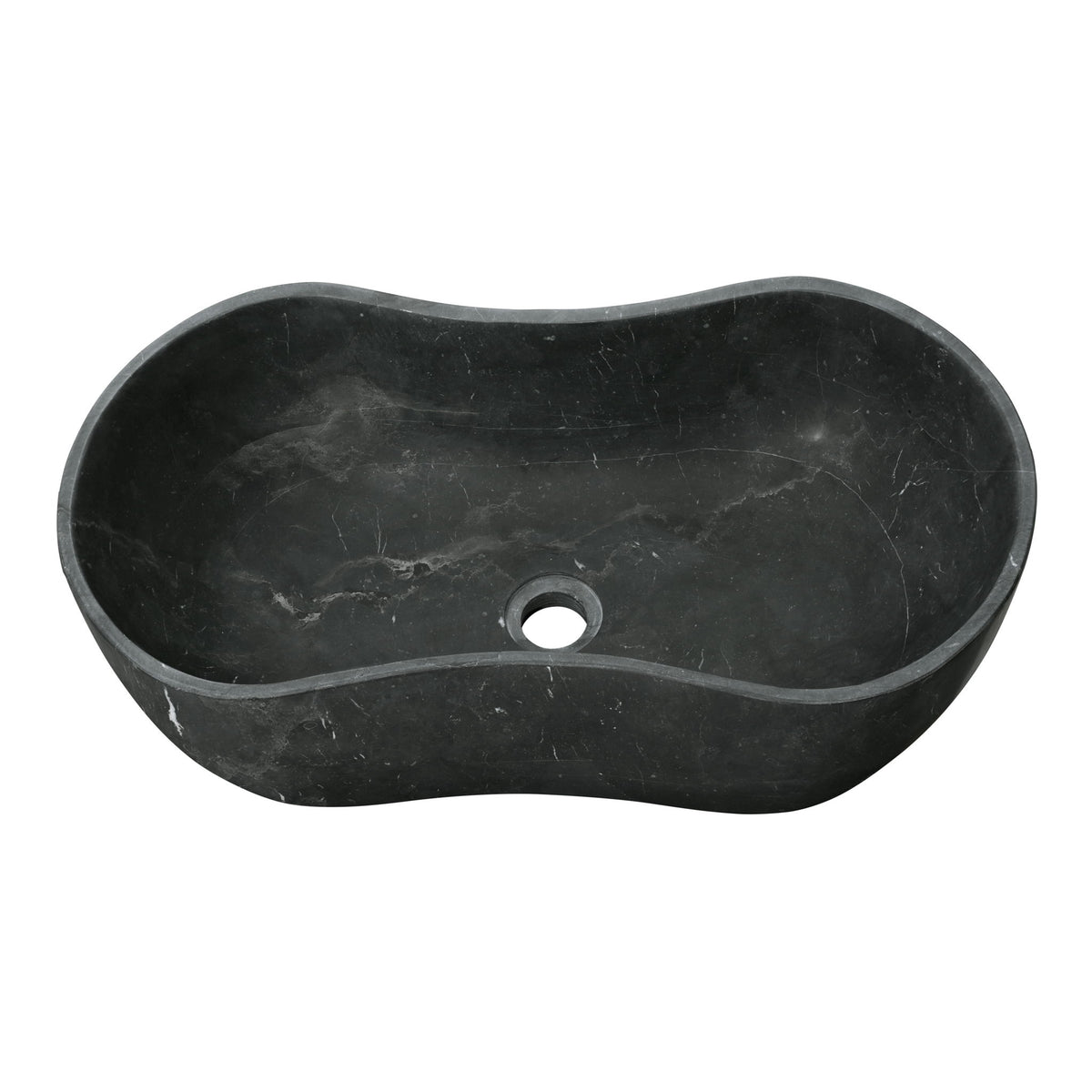 Vessel Sink, Wavy Shape Basin, Vanity Bowl - Dark Gray