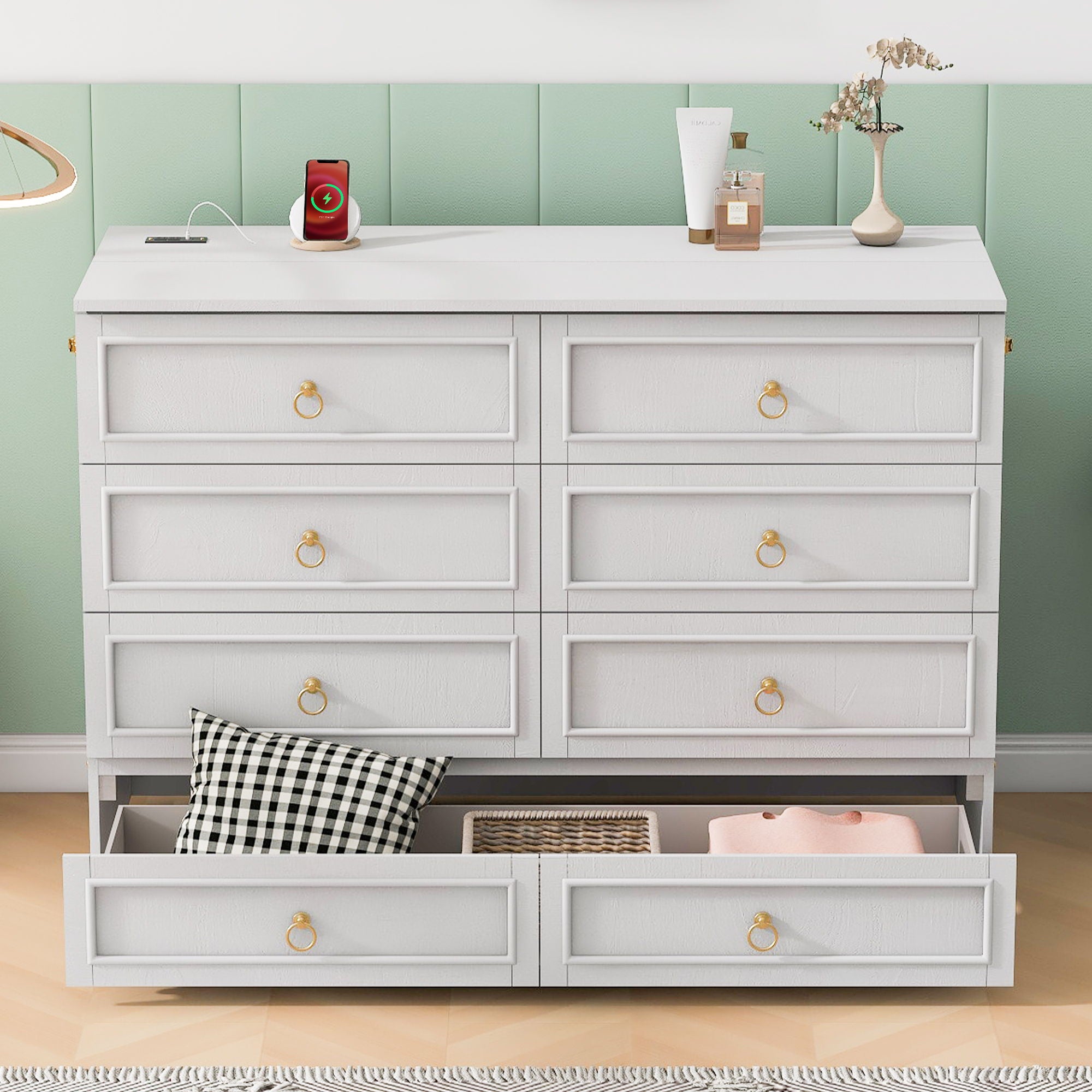 Murphy Bed With Large Drawers And Stylish Design
