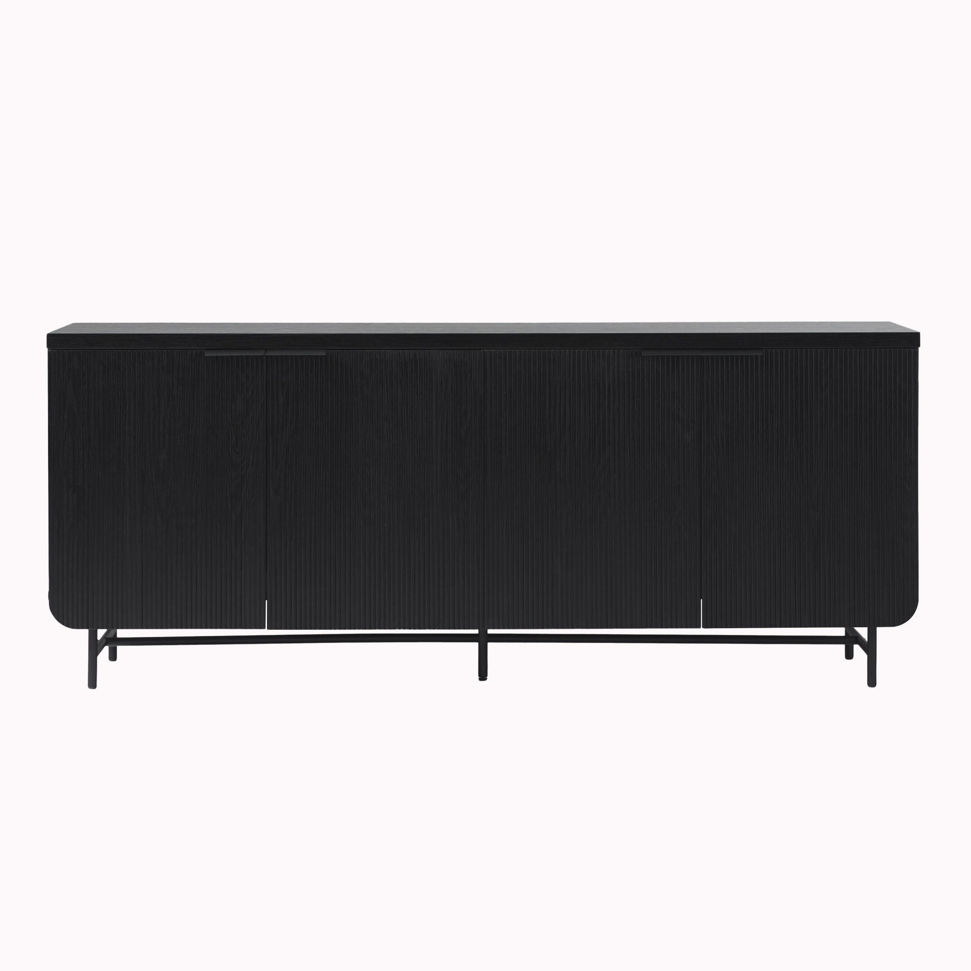 Scandi - Fluted Door Sideboard - Black