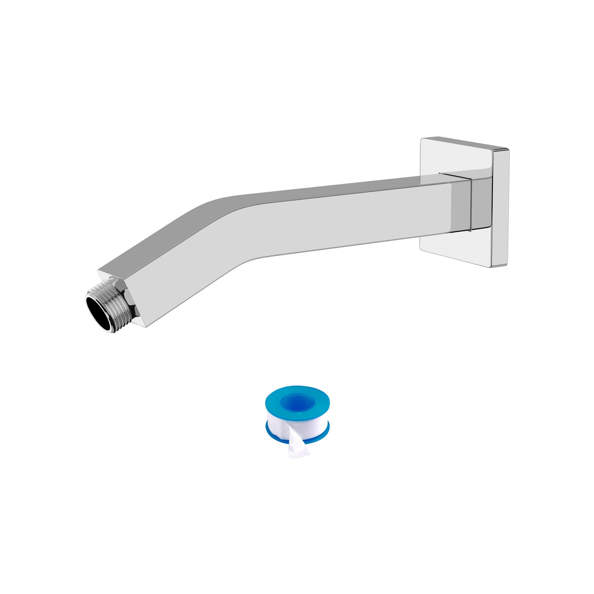 Elegant 6" Shower Arm With Flange, Stainless Steel Construction For Rain Shower Heads