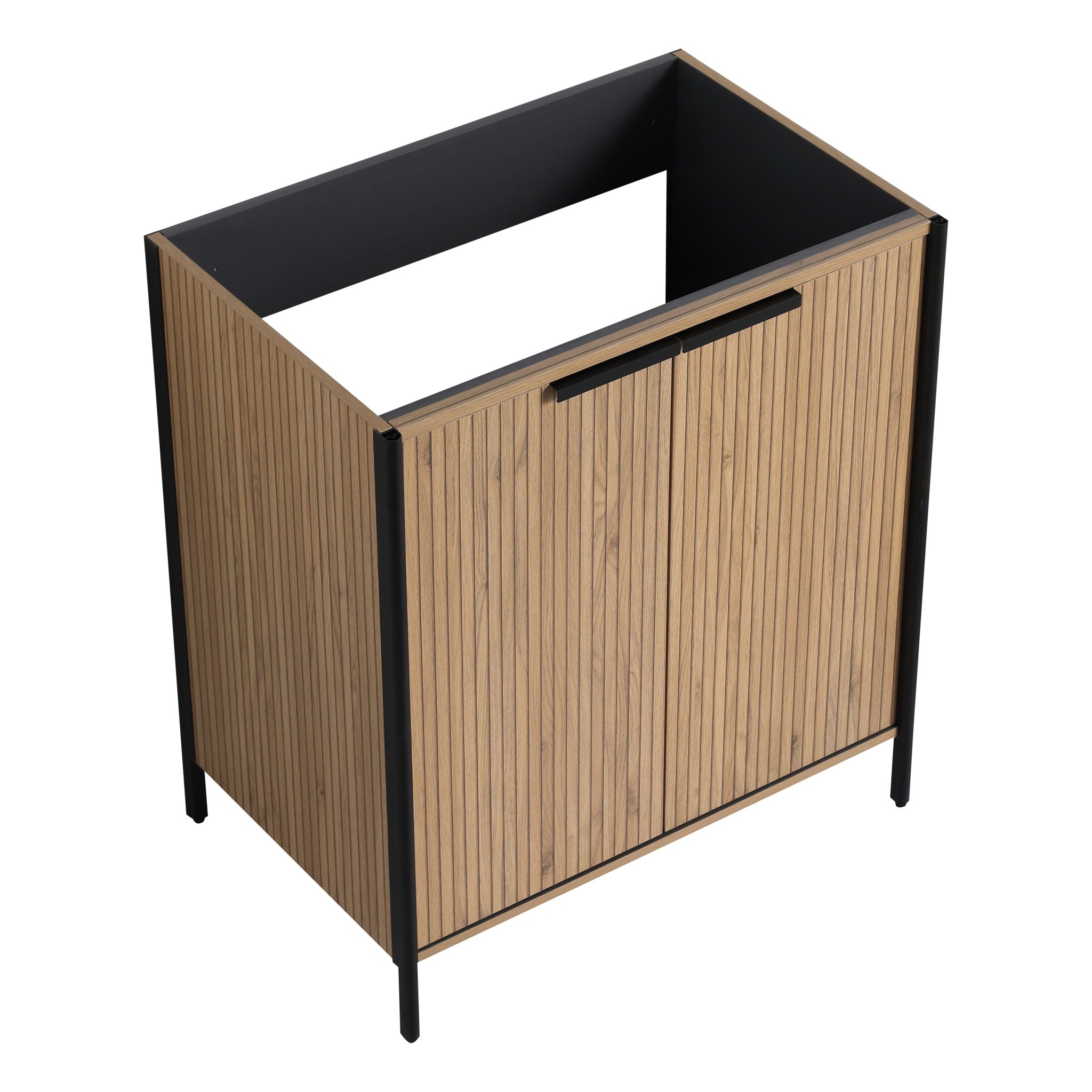 Contemporary Freestanding Bathroom Vanity With Adjustable Shelves