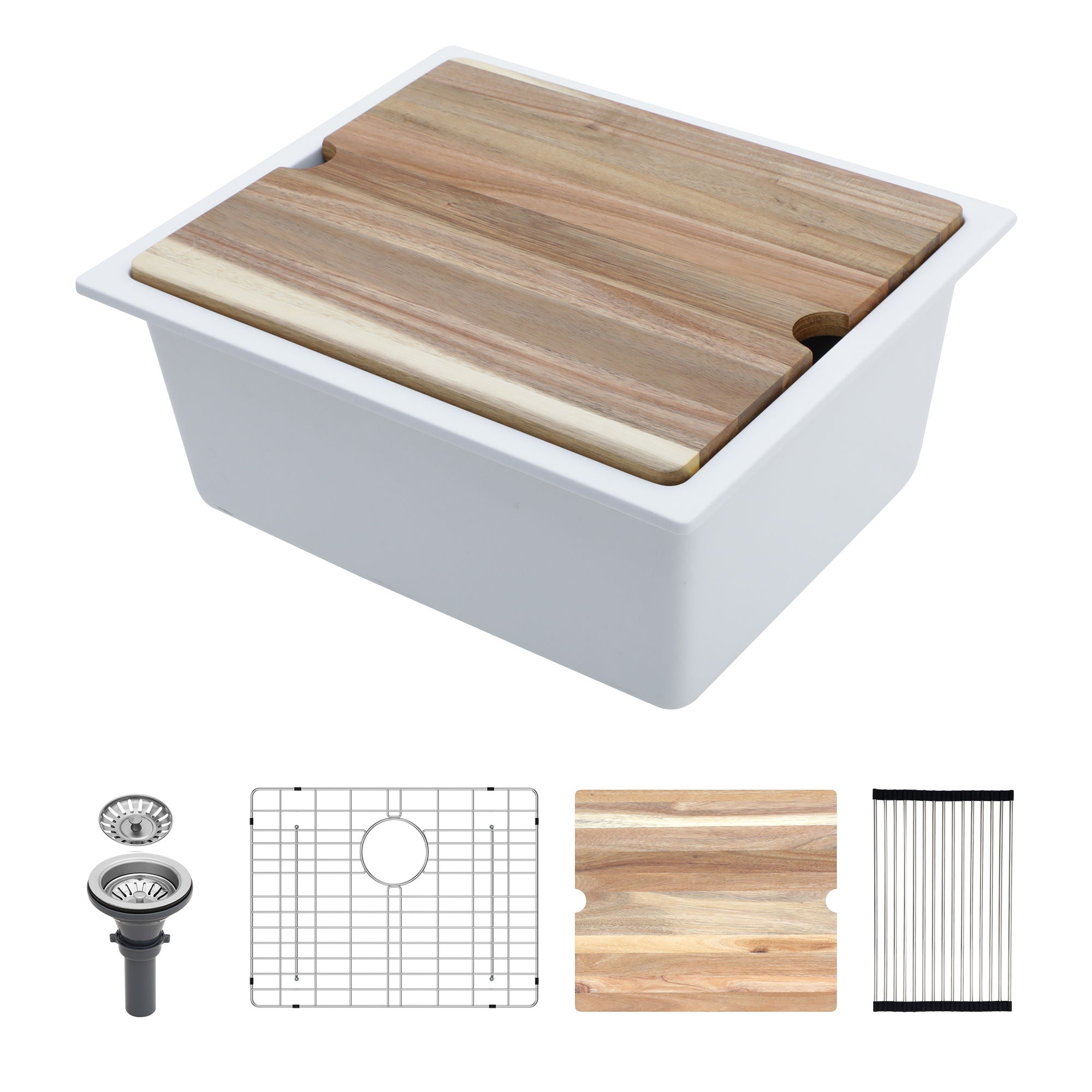 Quartz Composite Kitchen Sink With Workstation, Undermount