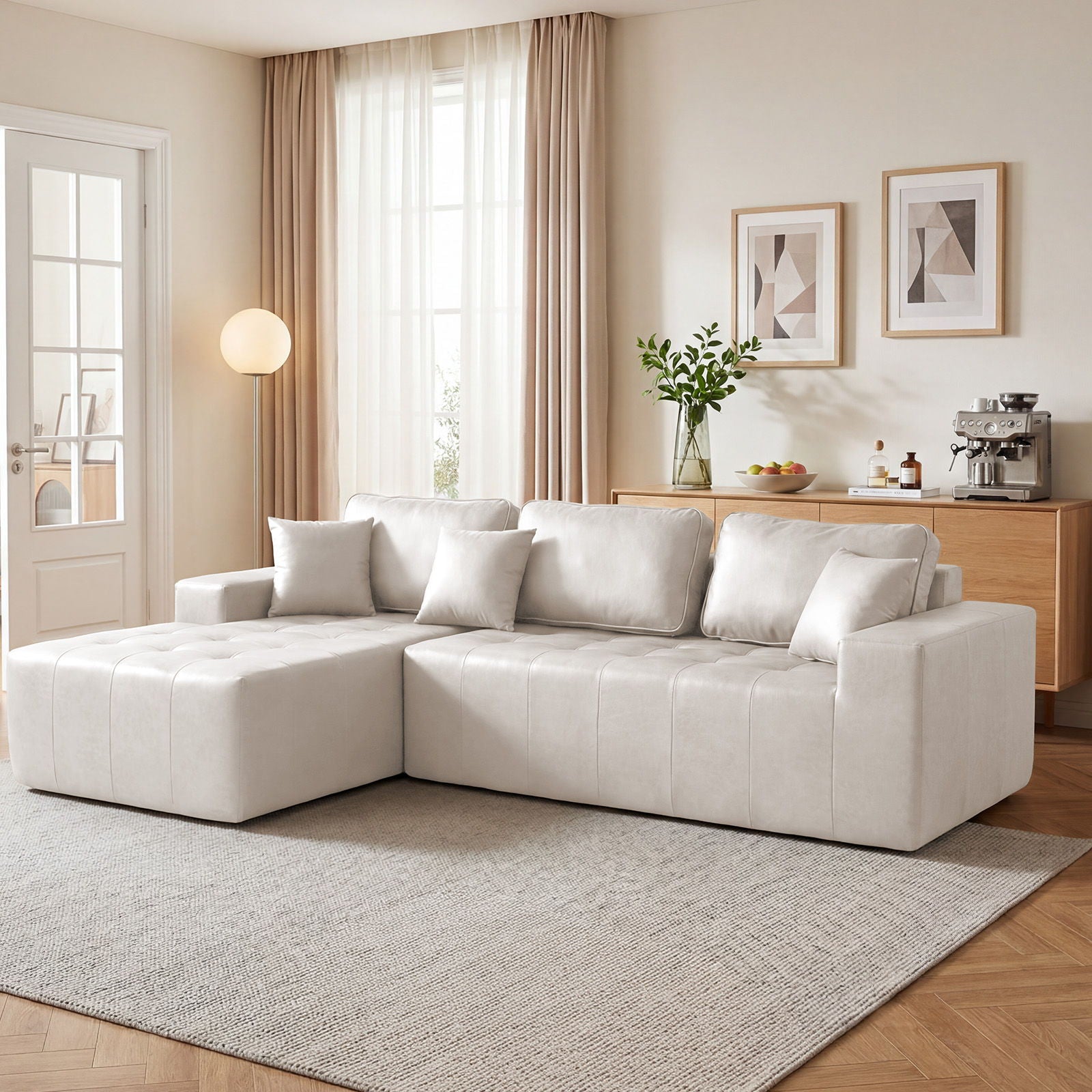 L - Shaped Corner Chaise Sofa Bed