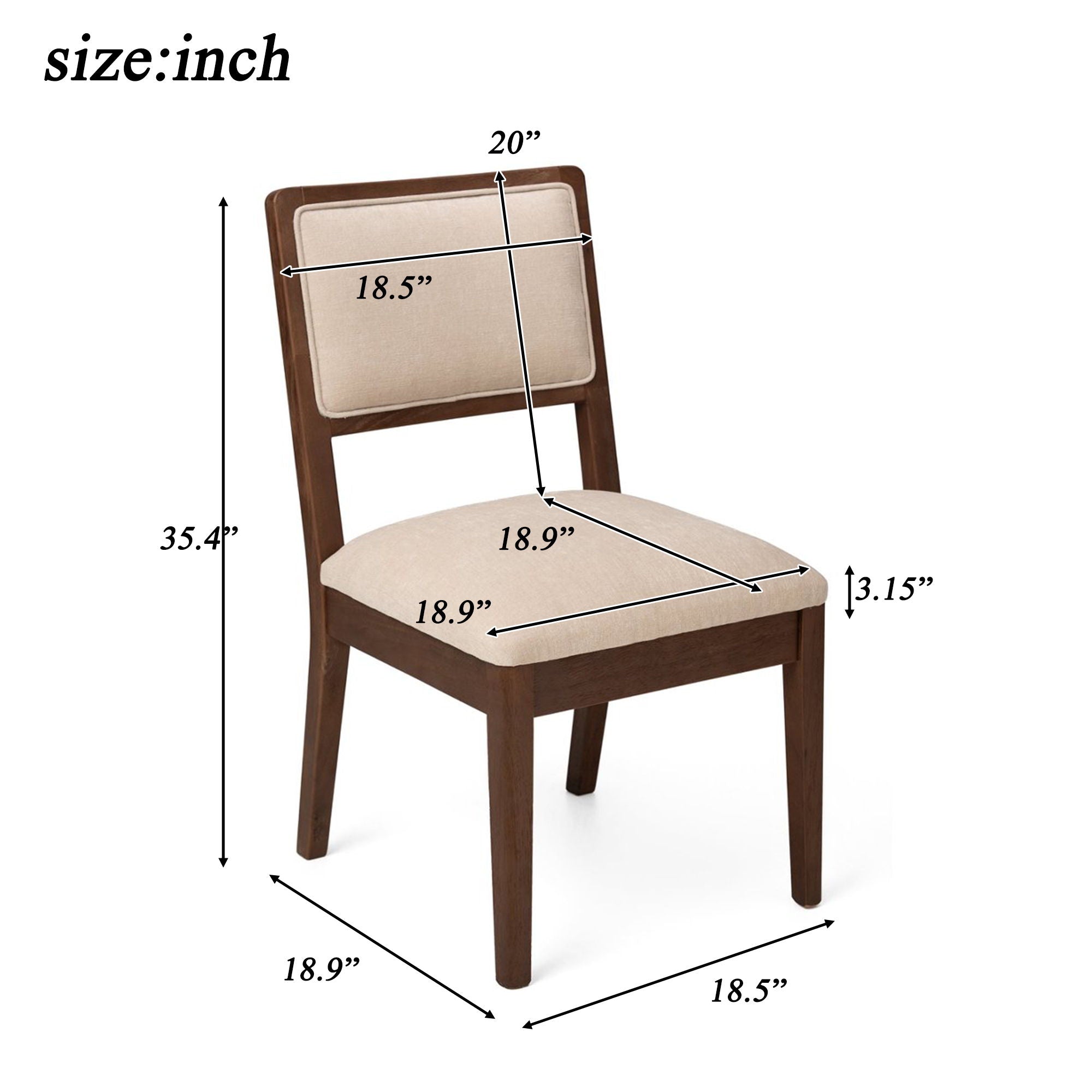Compact Dining Side Chairs (Set of 2) - Walnut