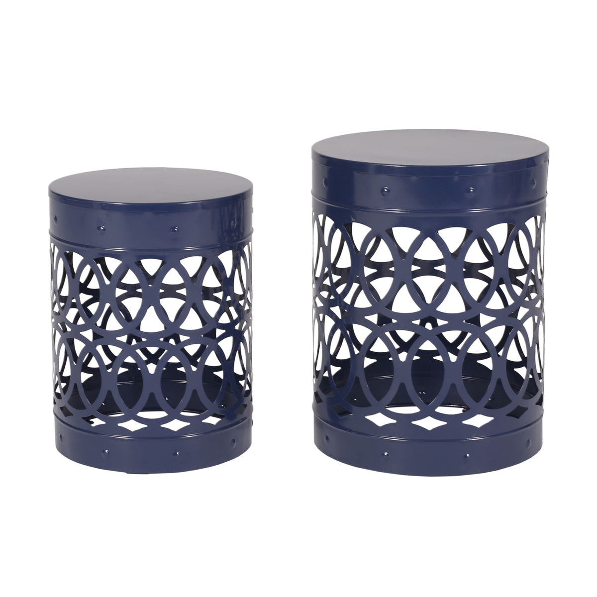 Delight - Powder Coated Iron End Table (Set of 2)