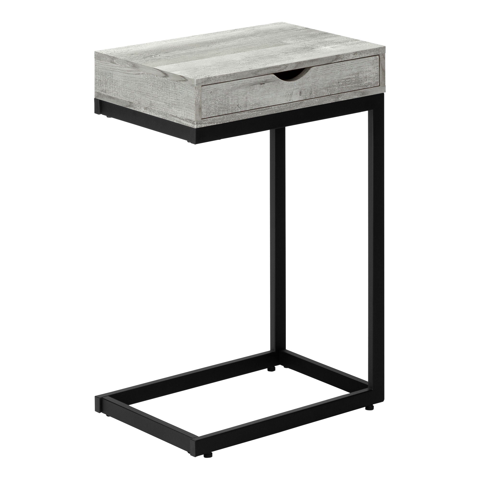 Accent Table, C - Shaped Stylish Modern - Gray