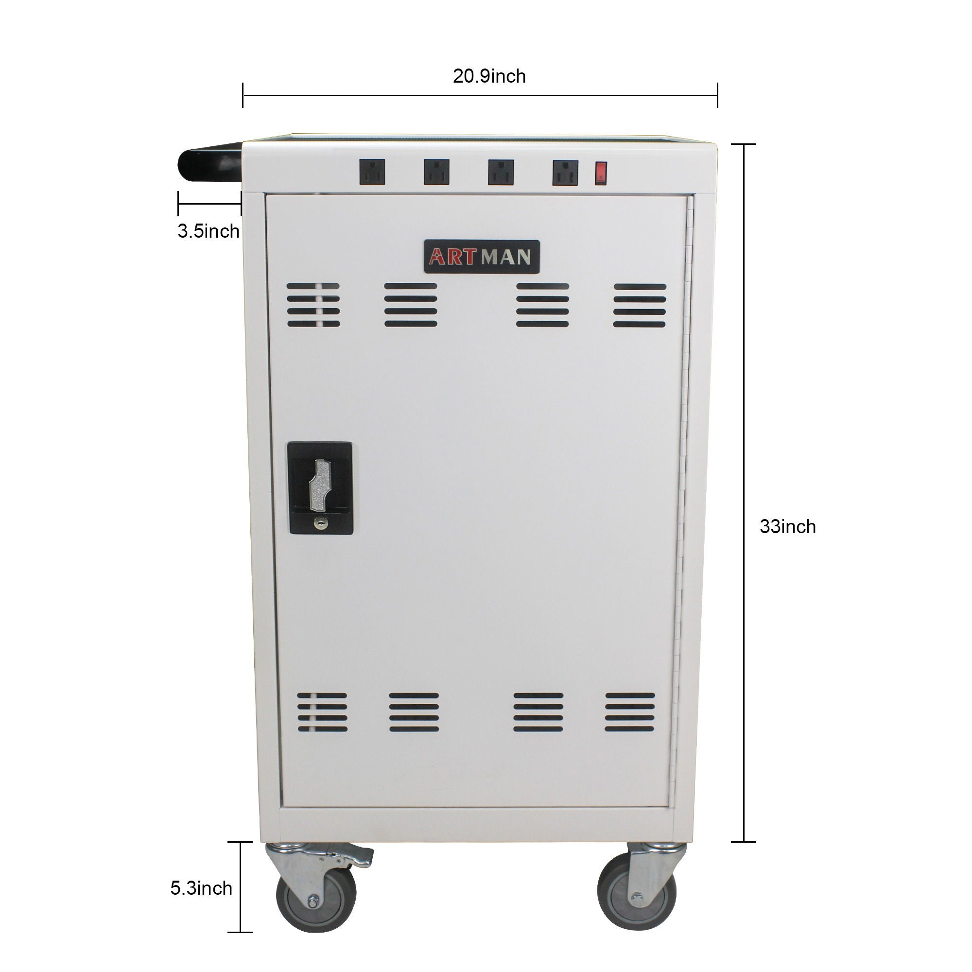 Mobile Charging Cart For Tablets Laptops 35, Device Capacity Matt Metal