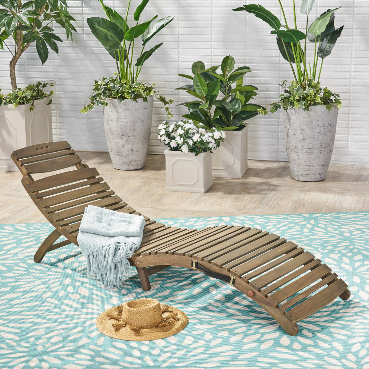 Lahaina - Wood Foldable Chaise Lounge
