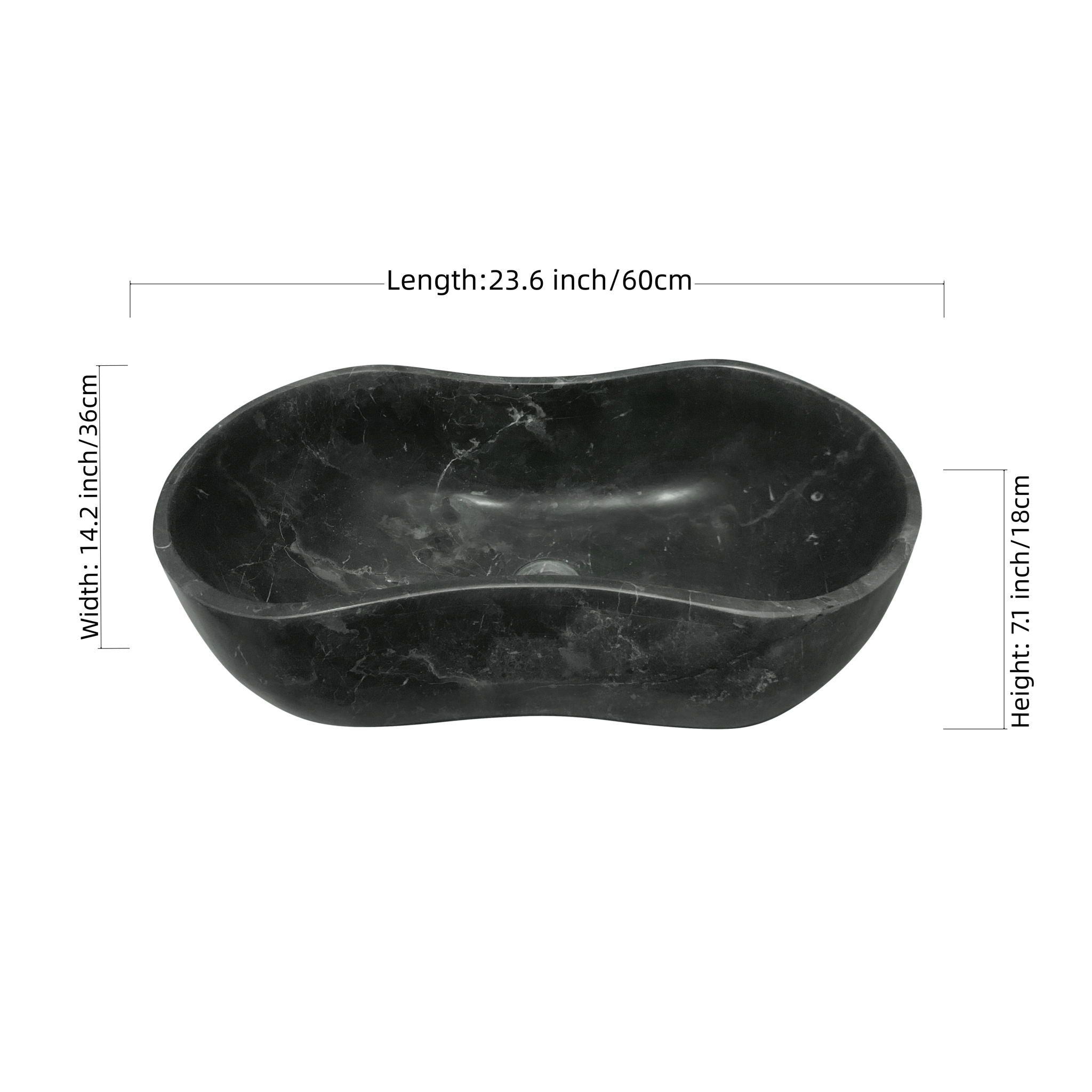 Bathroom Vessel Sink With Wavy Design